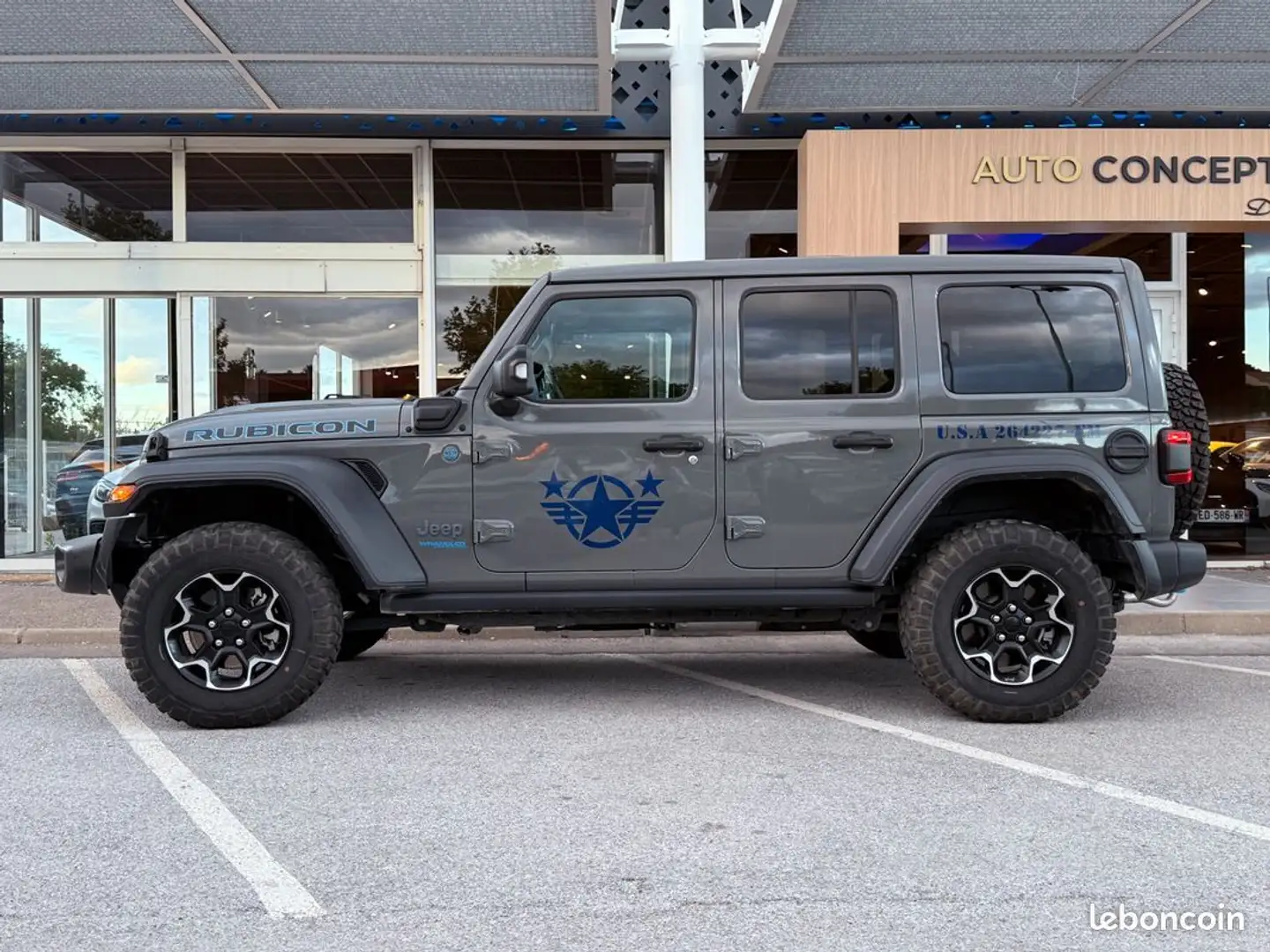 Jeep Wrangler IV Phase 2 2.0 4XE 381ch RUBICON Hybrid Gris - 2