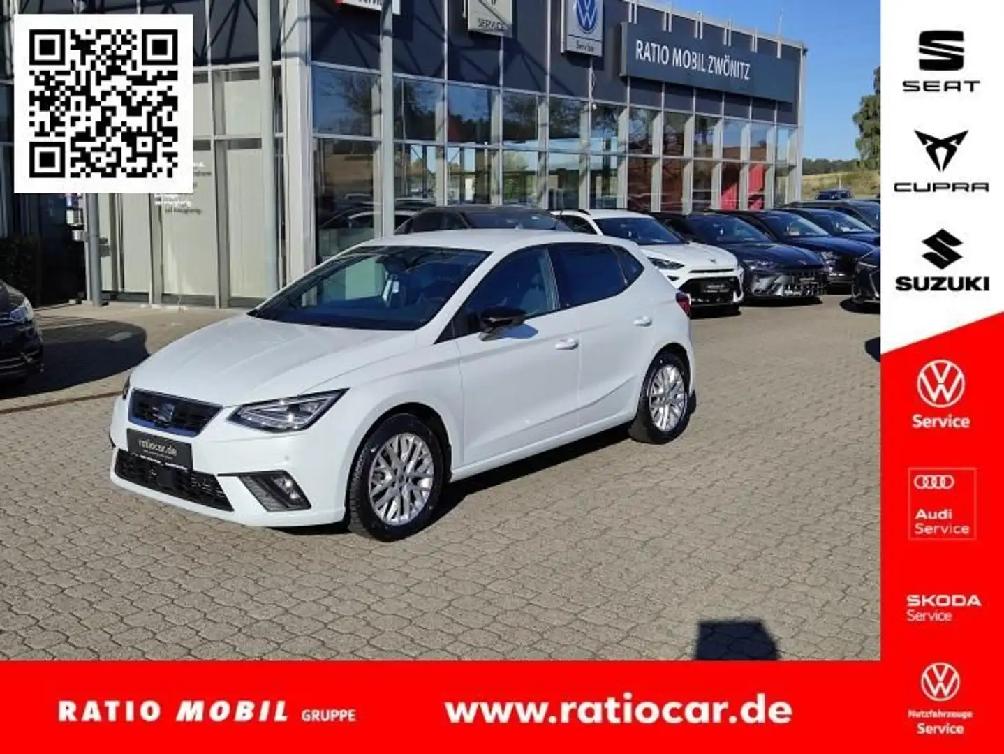 SEAT Ibiza IBIZA FR 1.0 TSI NAVI SITZHEIZ. KAMERA EINPARKH. Weiß - 1
