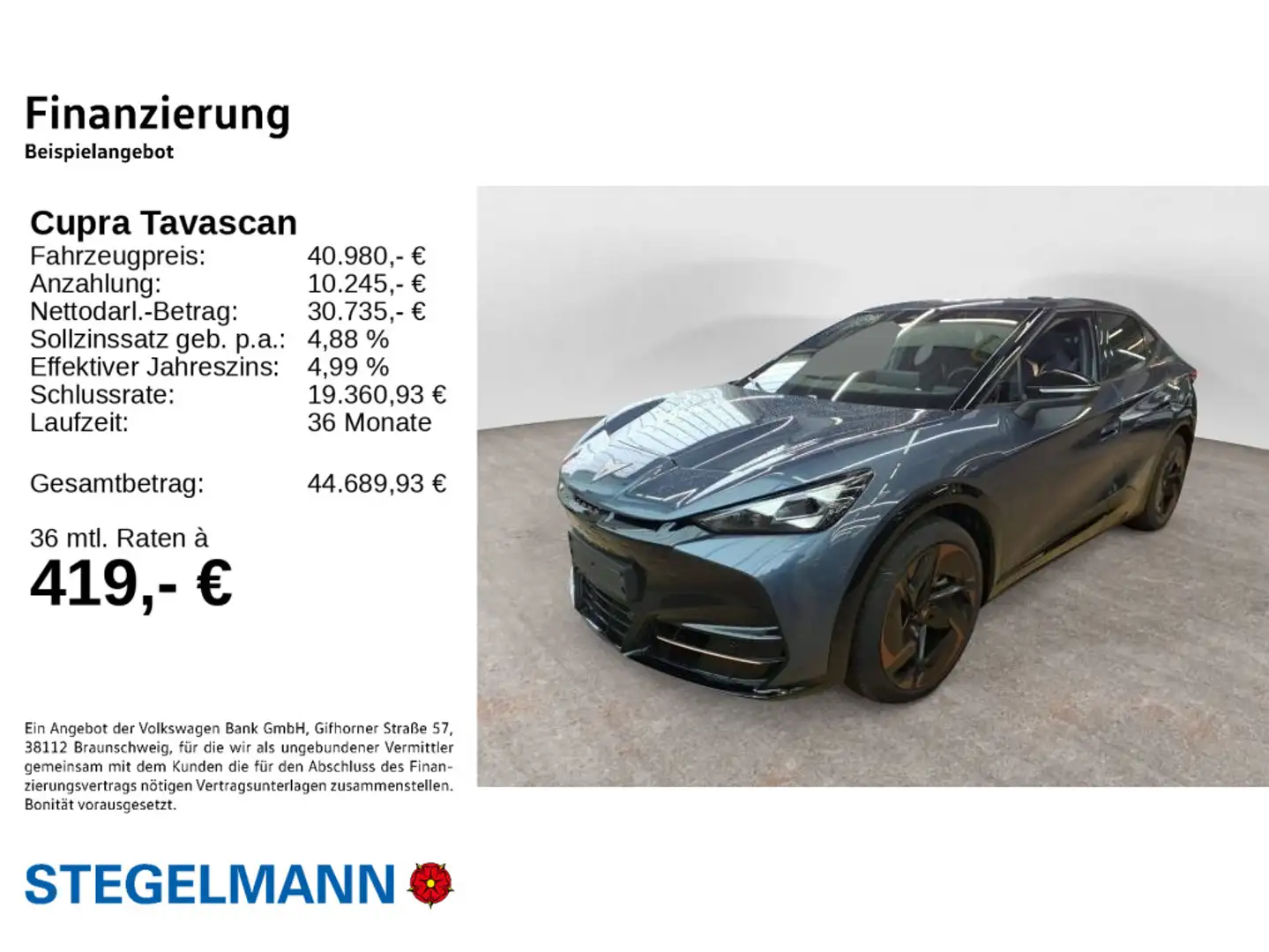 CUPRA Tavascan 210kW/77kWh Endurance *Pano*LED*Navi*Ka Blau - 2