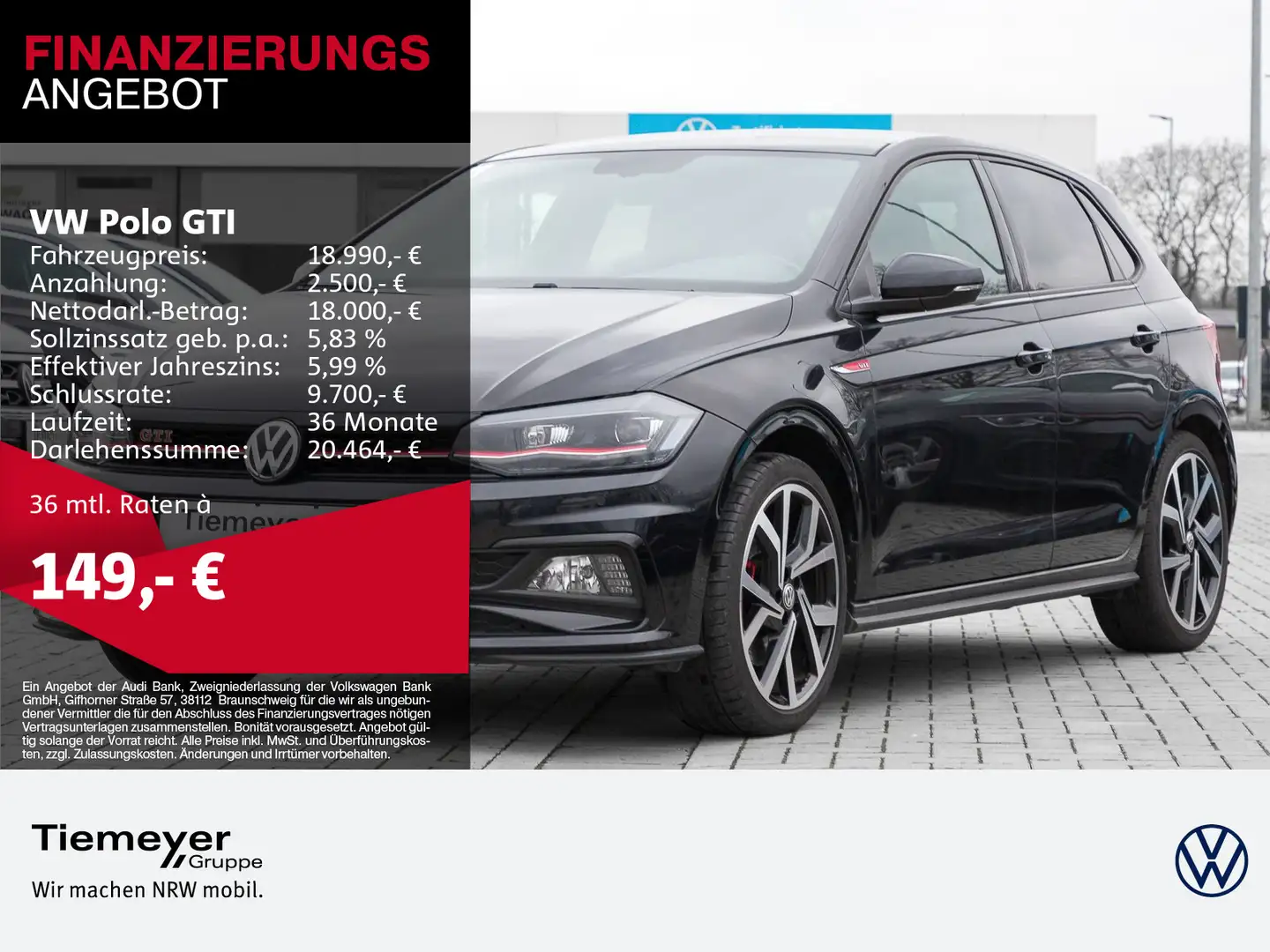 Volkswagen Polo GTI PANO LED LM18 Schwarz - 1