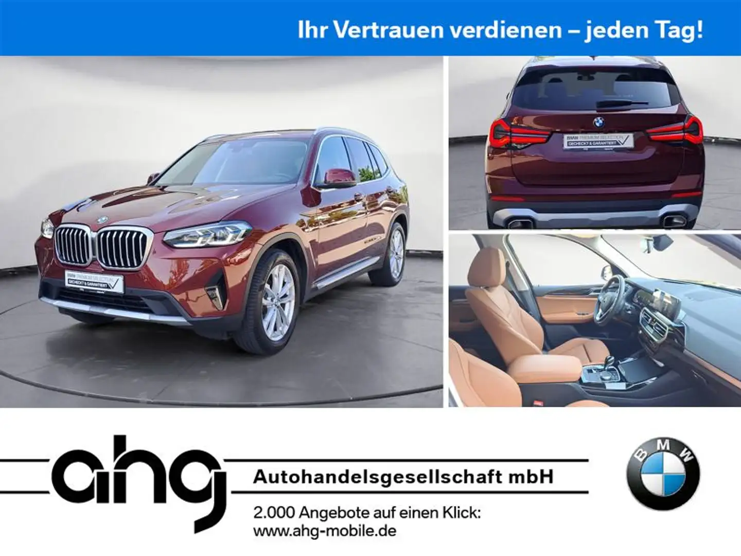 BMW X3 xDrive20dA Facelift AHK Standheizung Head Up Rot - 1