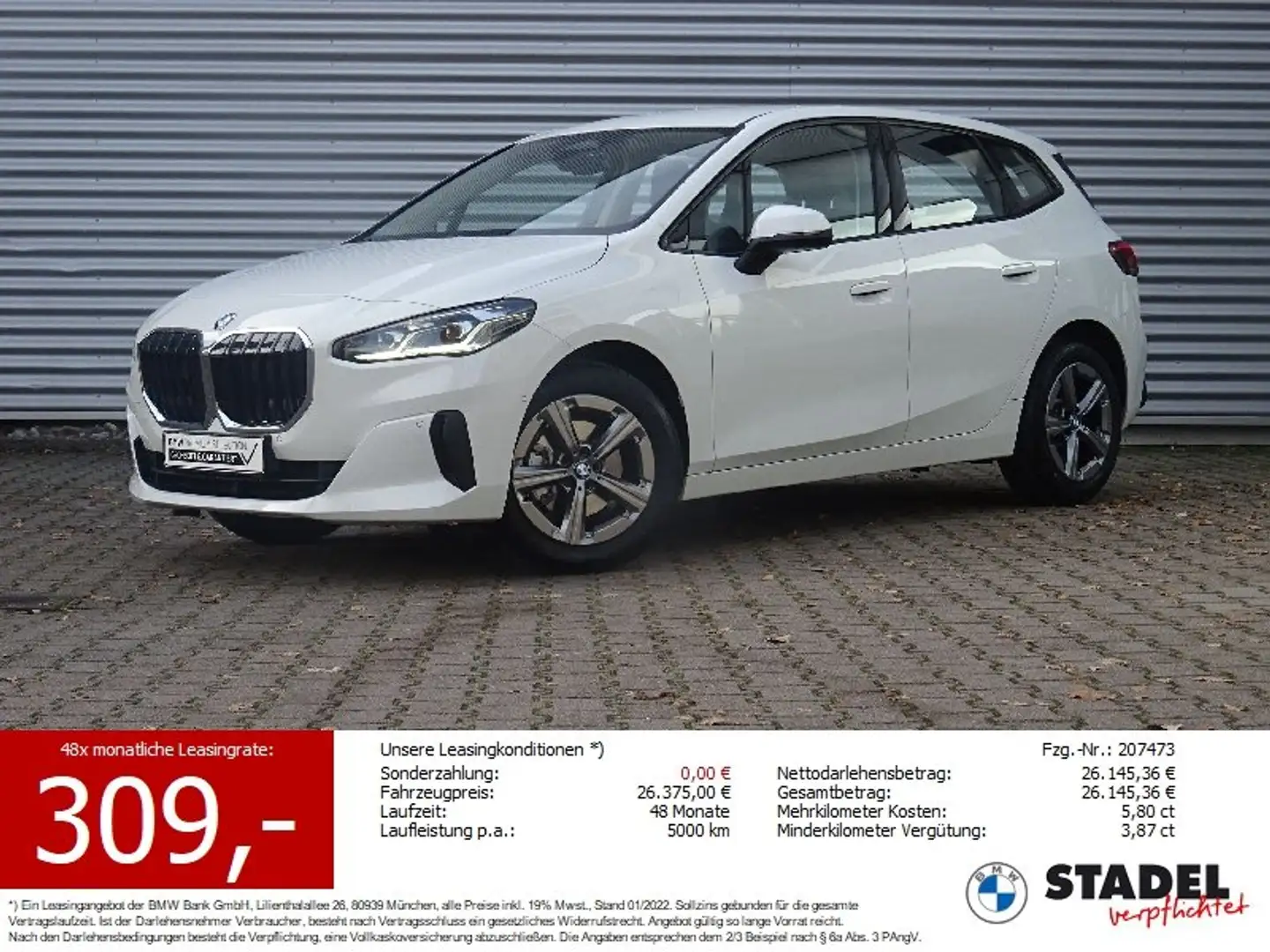 BMW 216 i Active Tourer adLED Premium-Paket Kamera Weiß - 1