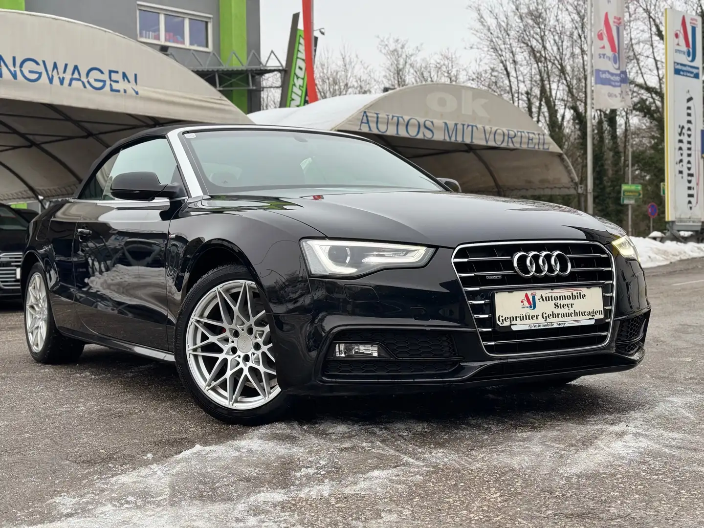Audi A5 Cabrio 2,0 TDI quattro Sport+Navi+Teilleder+Xenon Schwarz - 1