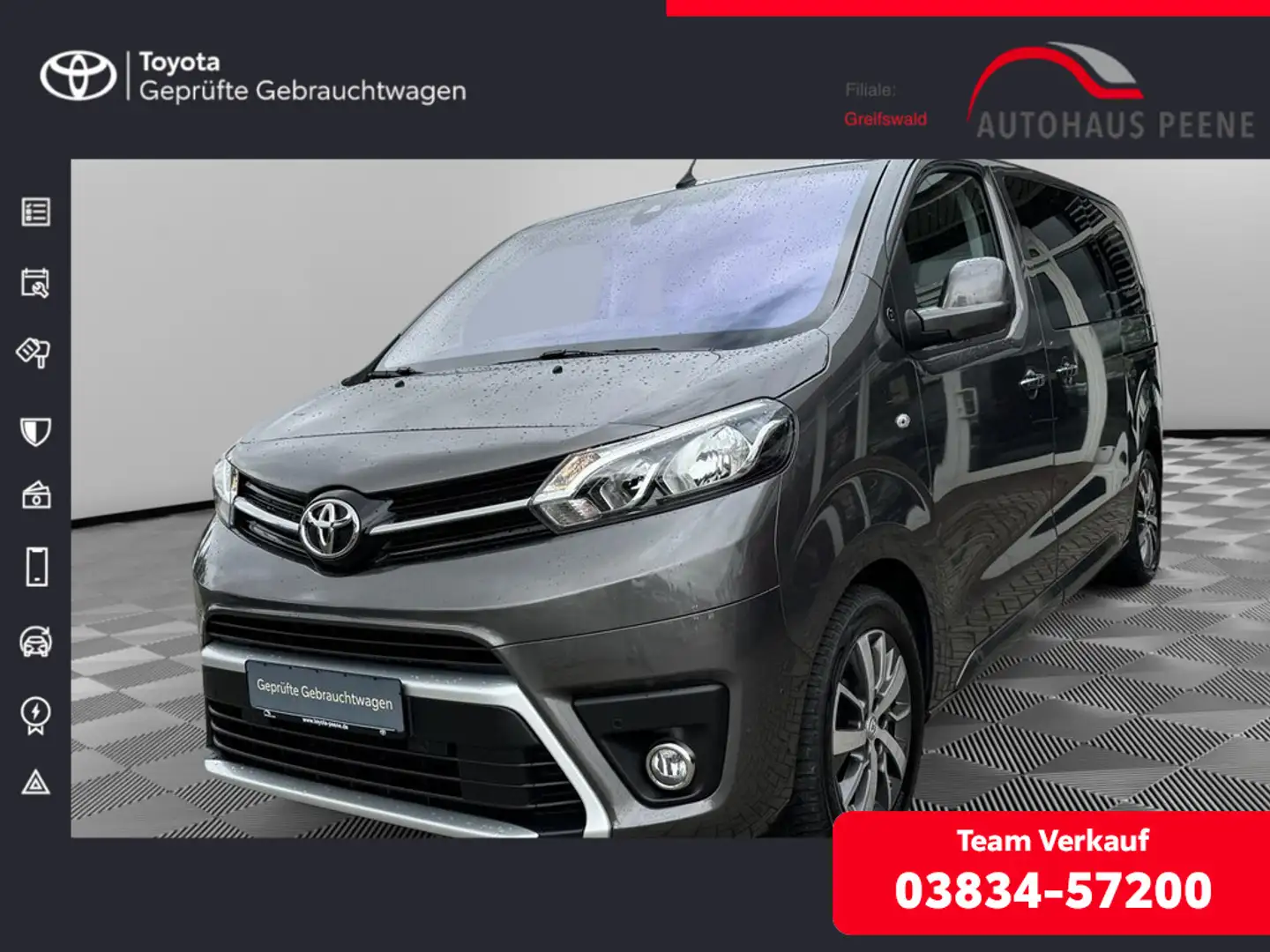 Toyota Proace Verso 2.0 L1 Team Deutschland ACC LED Grau - 1