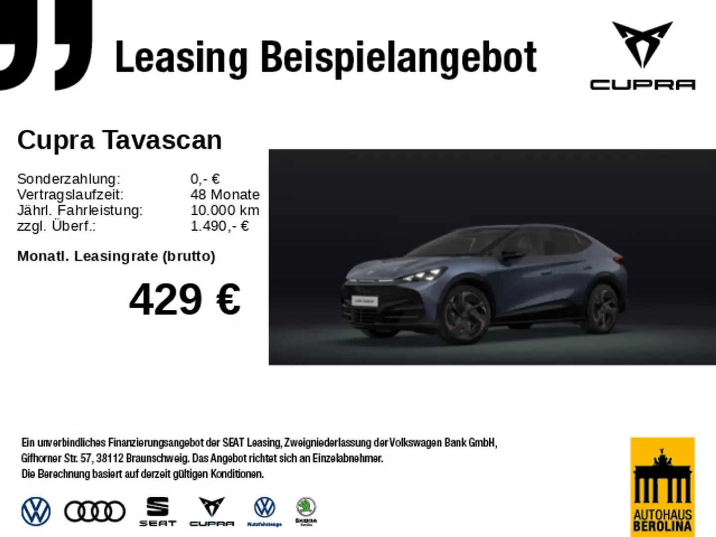 CUPRA Tavascan VZ *HuD*Glasdach*ACC*R-CAM*WärmeP*SHZ* Blauw - 1