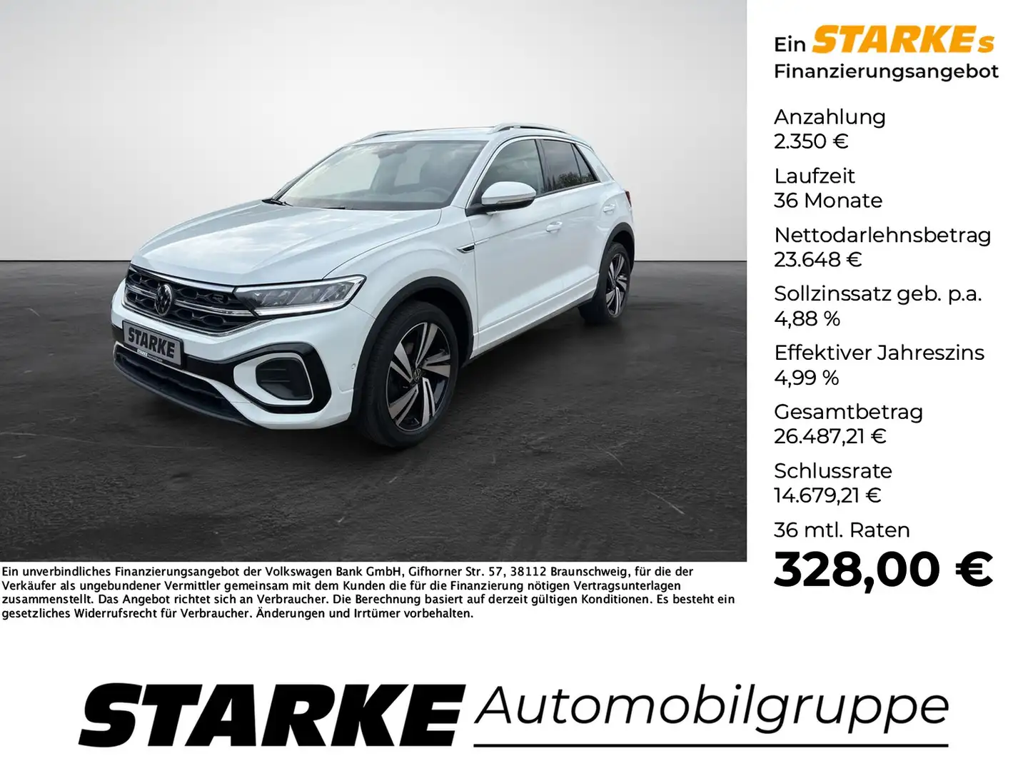 Volkswagen T-Roc 1.5 TSI DSG R-Line Weiß - 1