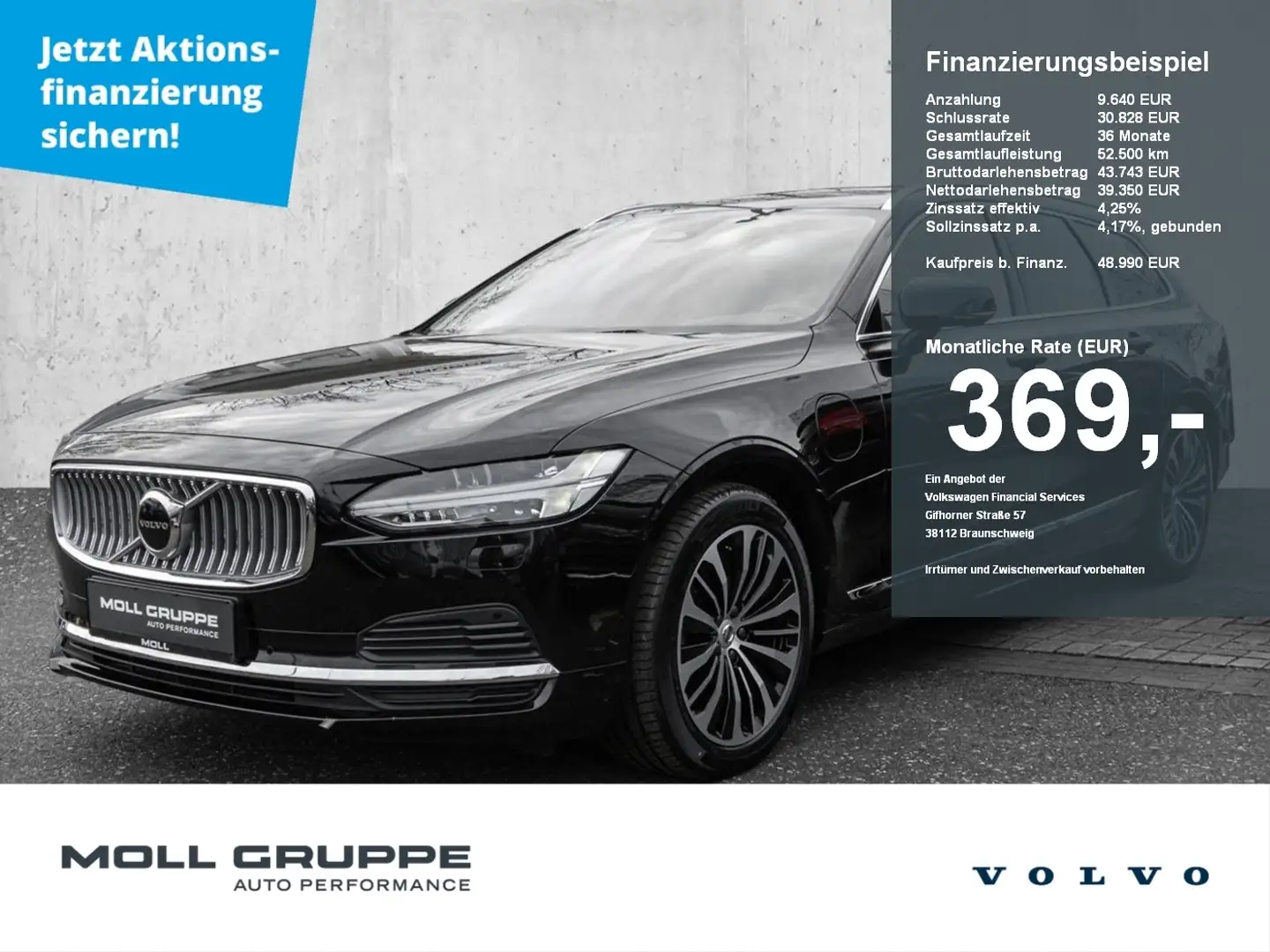 Volvo V90 T6 Twin Engine AWD Core Plug-In Schwarz - 1