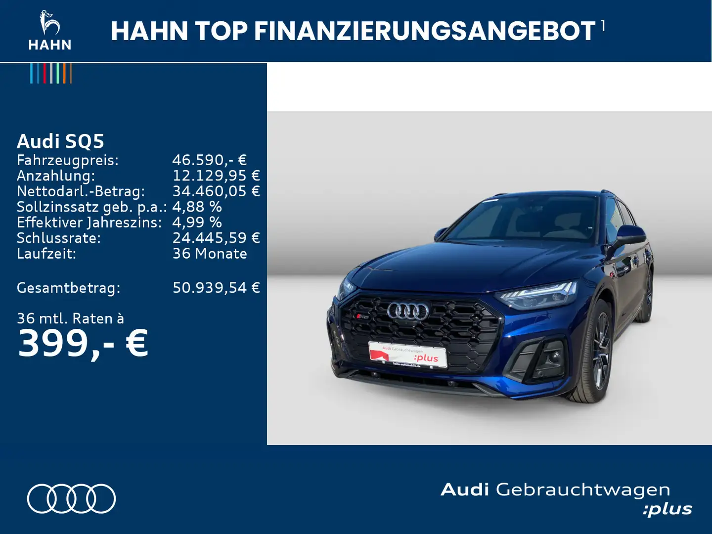 Audi SQ5 TDI quattro S tronic Matrix 360° AHK Virtual Blauw - 2