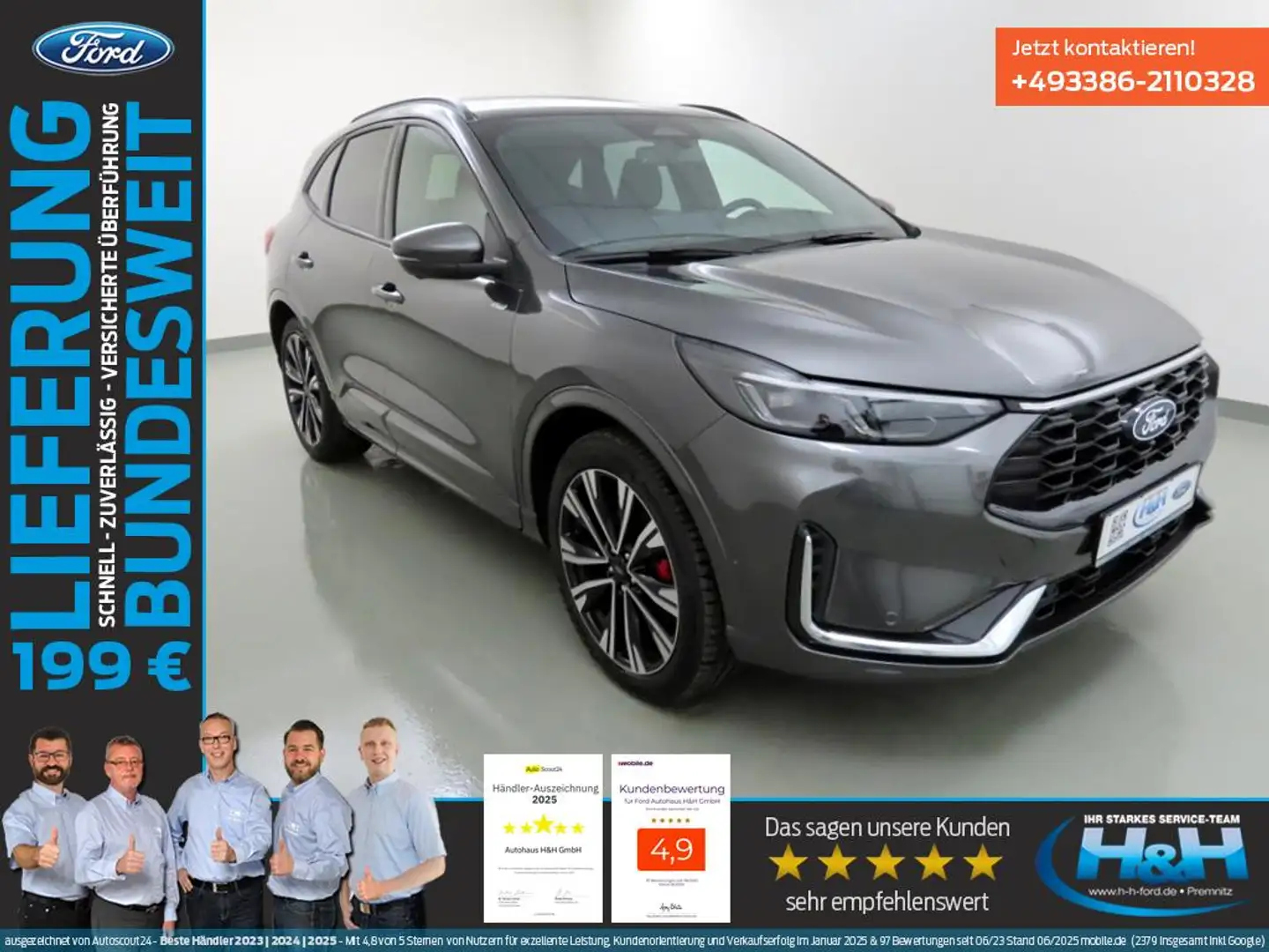 Ford Kuga 2.5 Hybrid 4x4 ST-Line X AHK+360°Kam+Pano Gris - 1