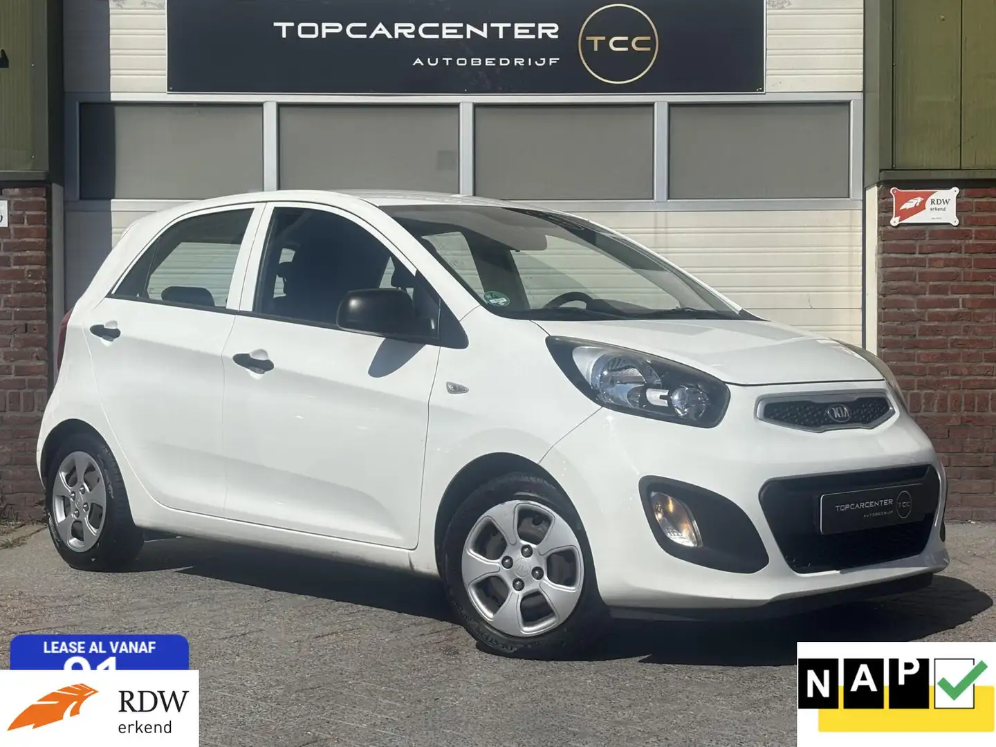 Kia Picanto 1.0 CVVT ComfortLine/AIRCO/5DRS/APK/NAP Blanc - 1
