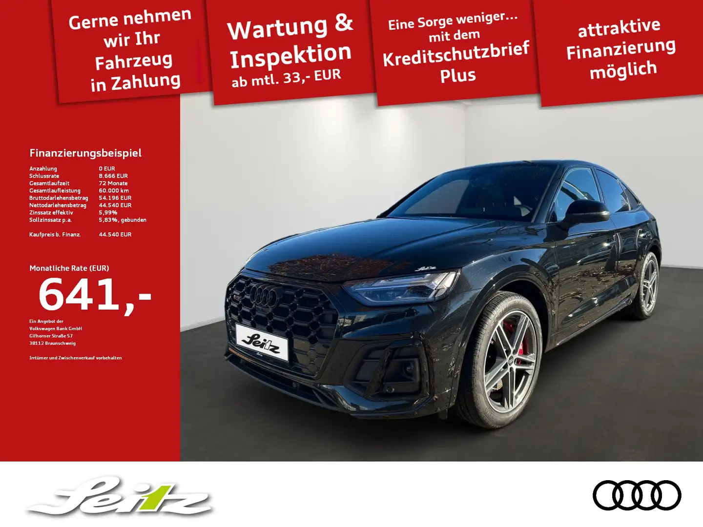 Audi SQ5 Sportback 3.0 TDI quattro *AHK*MATRIX*KAMERA* Schwarz - 1