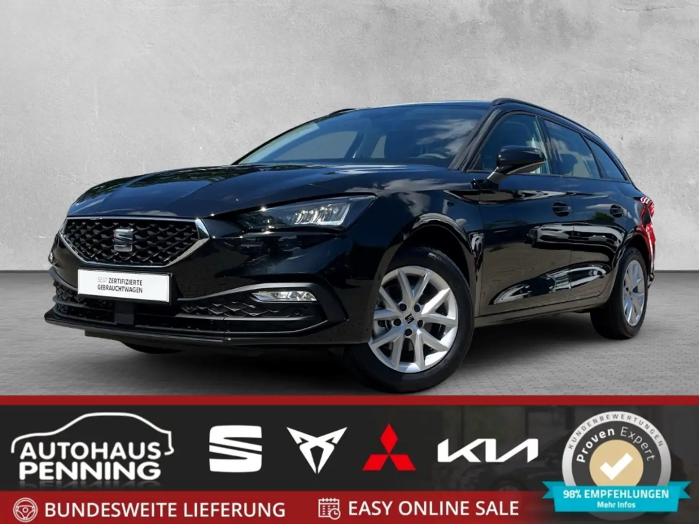 SEAT Leon ST Style 1.5 TSI Apple CarPlay LED PDC ACC Lichtse Schwarz - 1