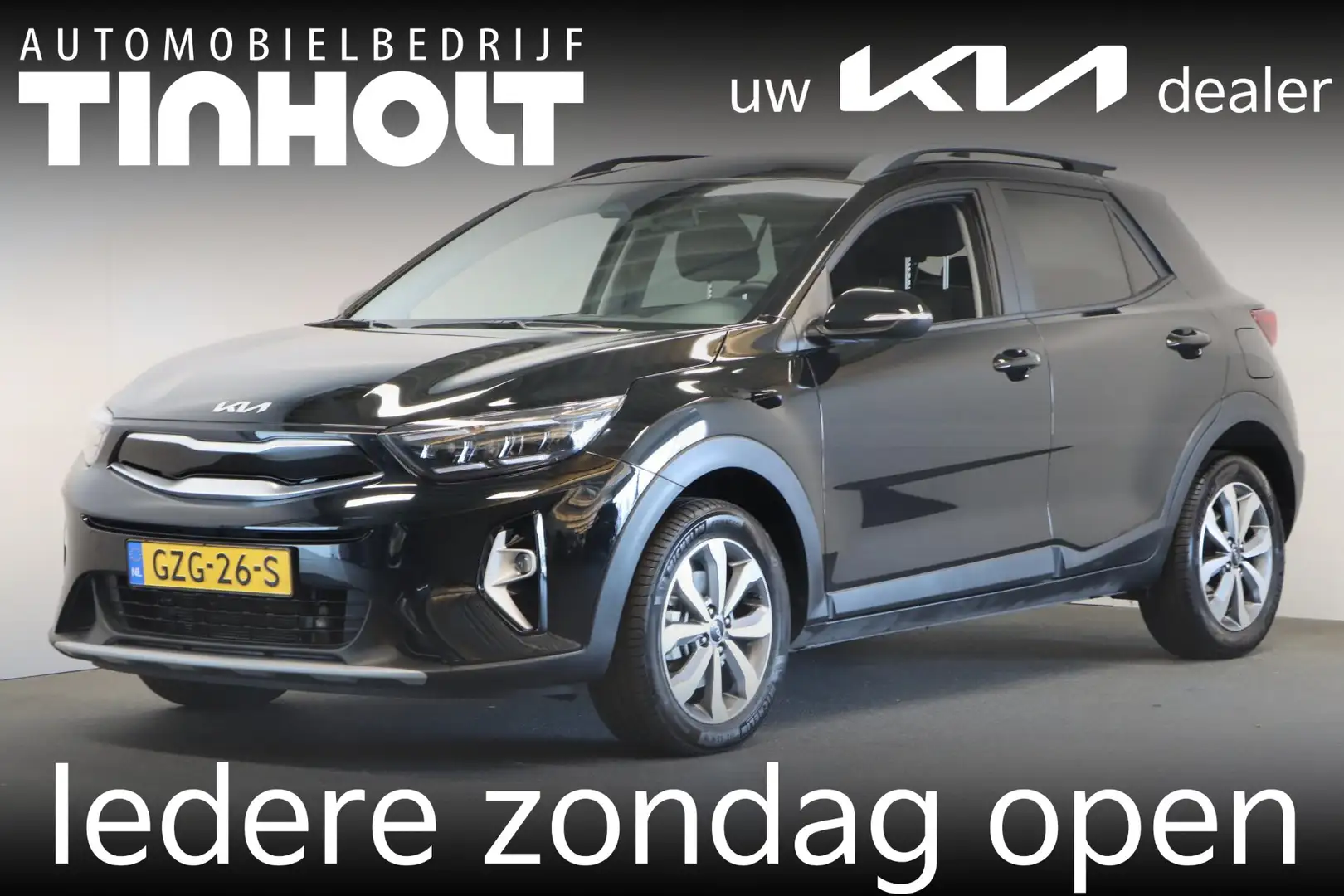 Kia Stonic 1.0 T-GDi MHEV DynamicPlusLine Zwart - 1