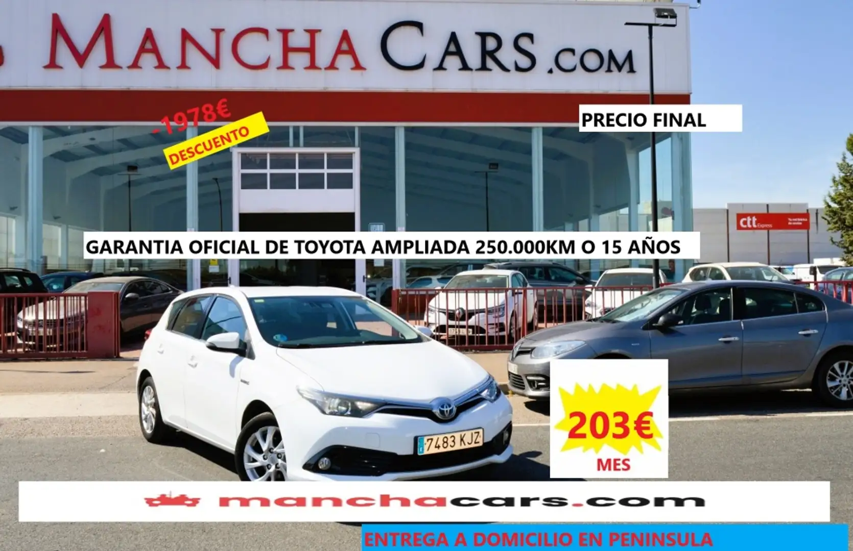 Toyota Auris hybrid 140H Active Blanco - 1