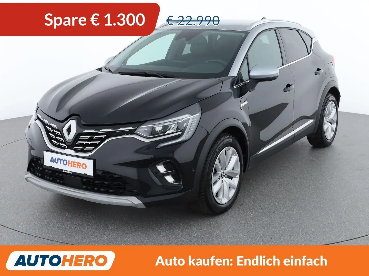 Renault Captur 1.6 Hybrid E-Tech Iconic Aut. *LED*SPUR*TOT*360* Schwarz - 1