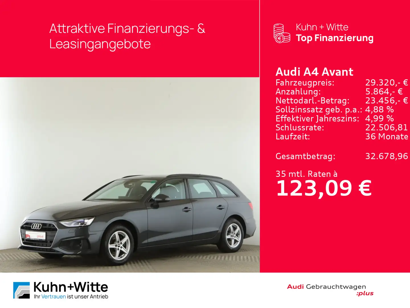 Audi A4 35 TFSI *LED*PDC*Navi*SHZ* Grau - 1
