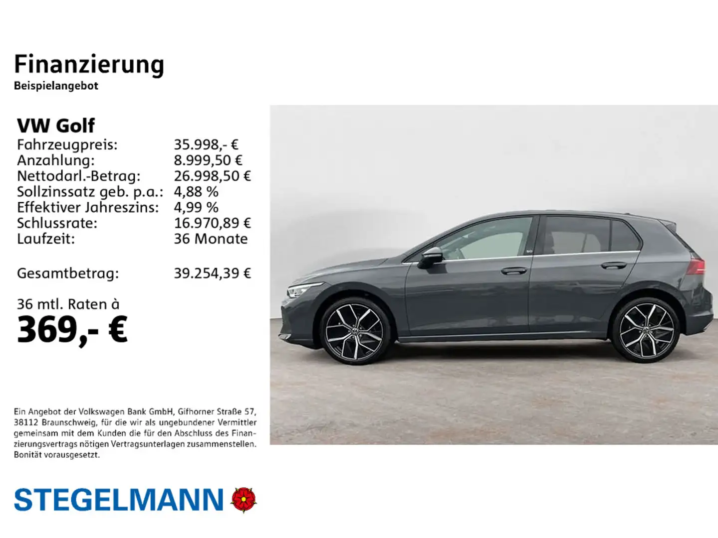 Volkswagen Golf 1.5 eTSI "50 Jahre" Edition Grau - 2