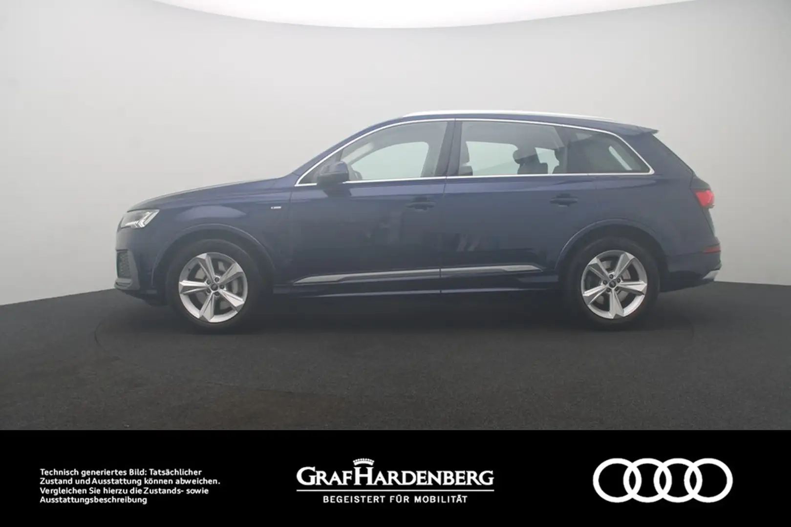 Audi Q7 50 TDI quattro S line Matrix Navi HuD AHK Bleu - 2