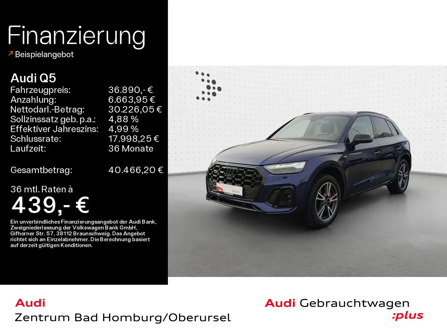 Audi Q5 50 TFSI e quattro S line*Navi*Matrix*Alu*PDC* Blau - 1