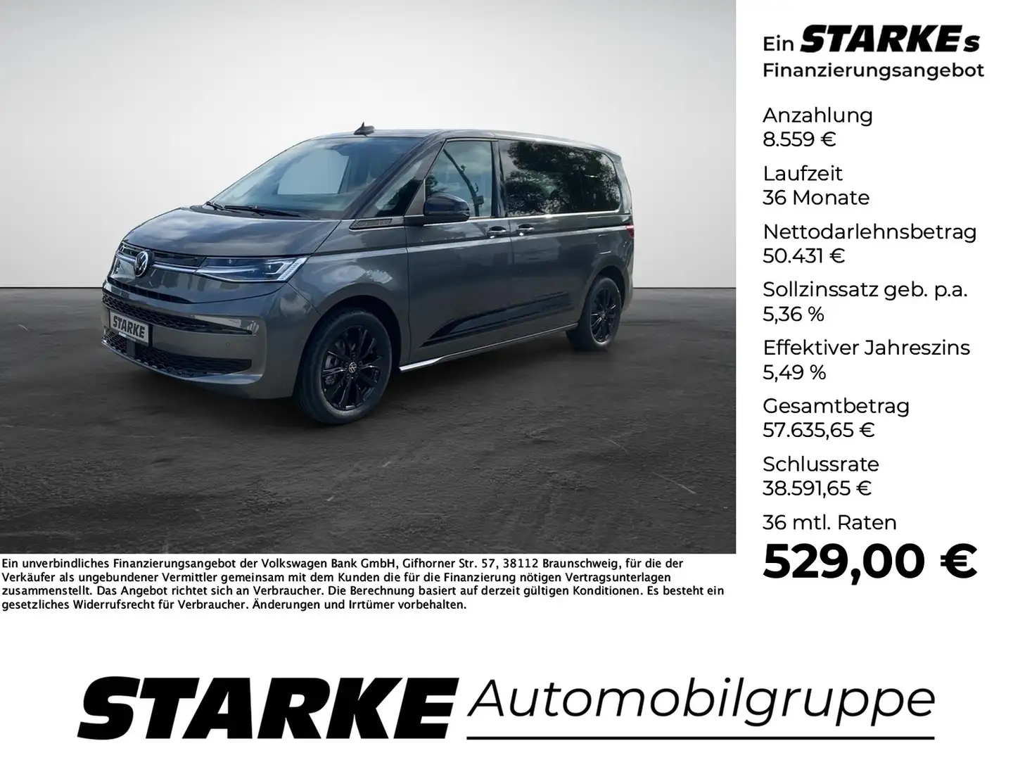 Volkswagen T7 Multivan 2.0 TDI DSG Edition Grau - 1