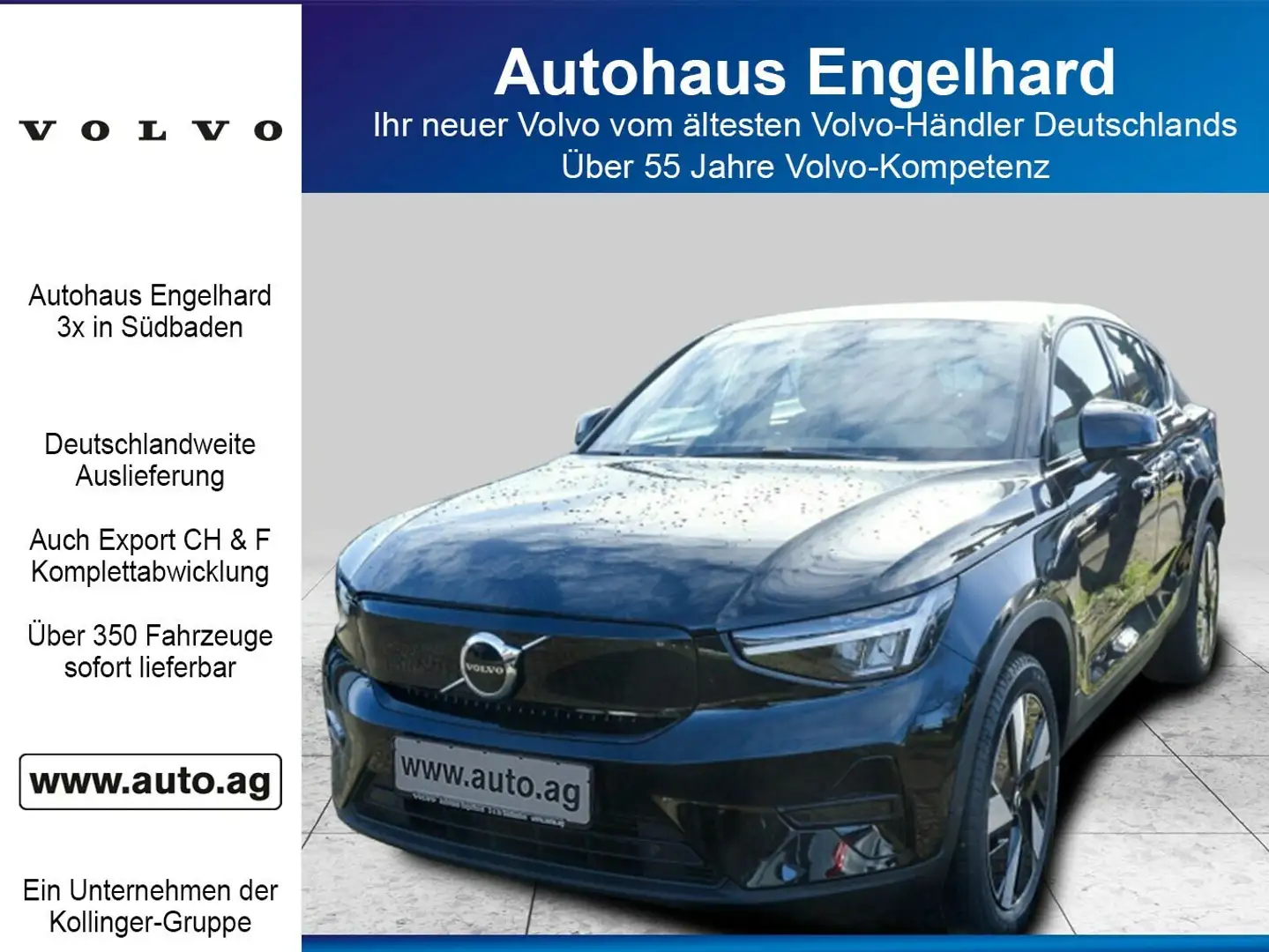 Volvo C40 PLUS SINGLE EXTENDED RANGE MY24 Schwarz - 1