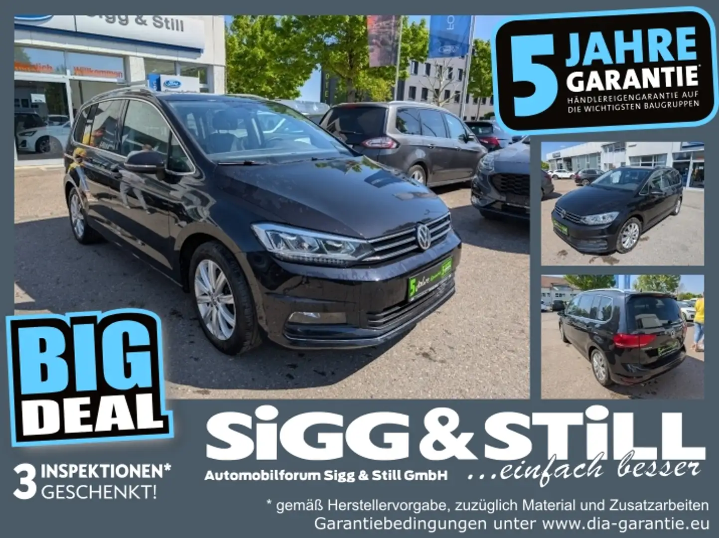 Volkswagen Touran 1.4 TSI Highline DSG AHK*LED*ACC*NAV*SHZ Czarny - 1