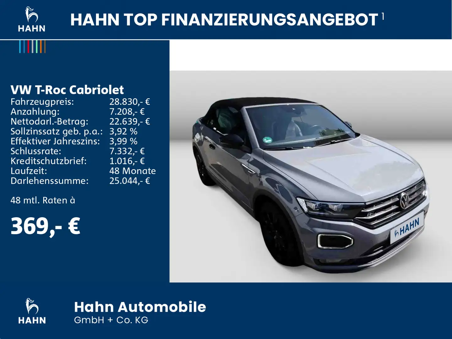 Volkswagen T-Roc 1.5TSI DSG R-Line LED Navi AHK Grau - 2