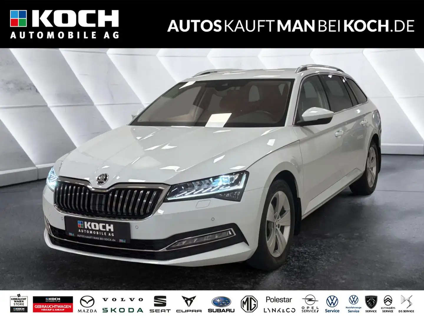 Skoda Superb Combi 2.0 TDI DSG Style AHK Navi behzb. WSS Weiß - 1