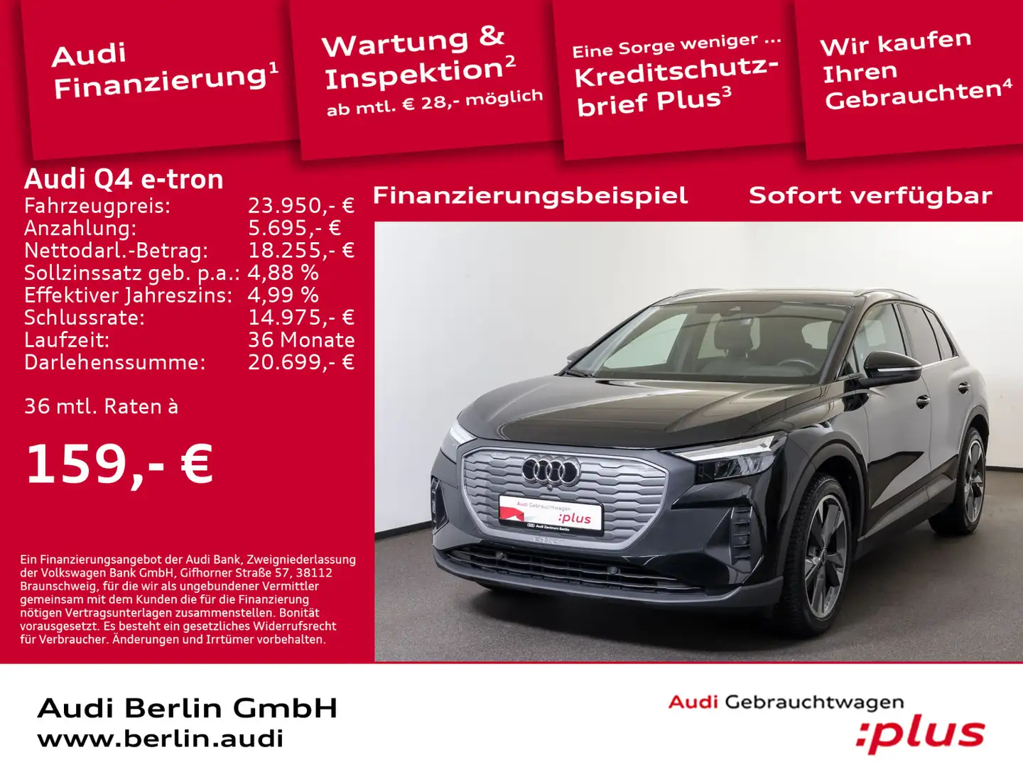 Audi Q4 e-tron 35 LED PDC VIRTUAL DAB Чорний - 1