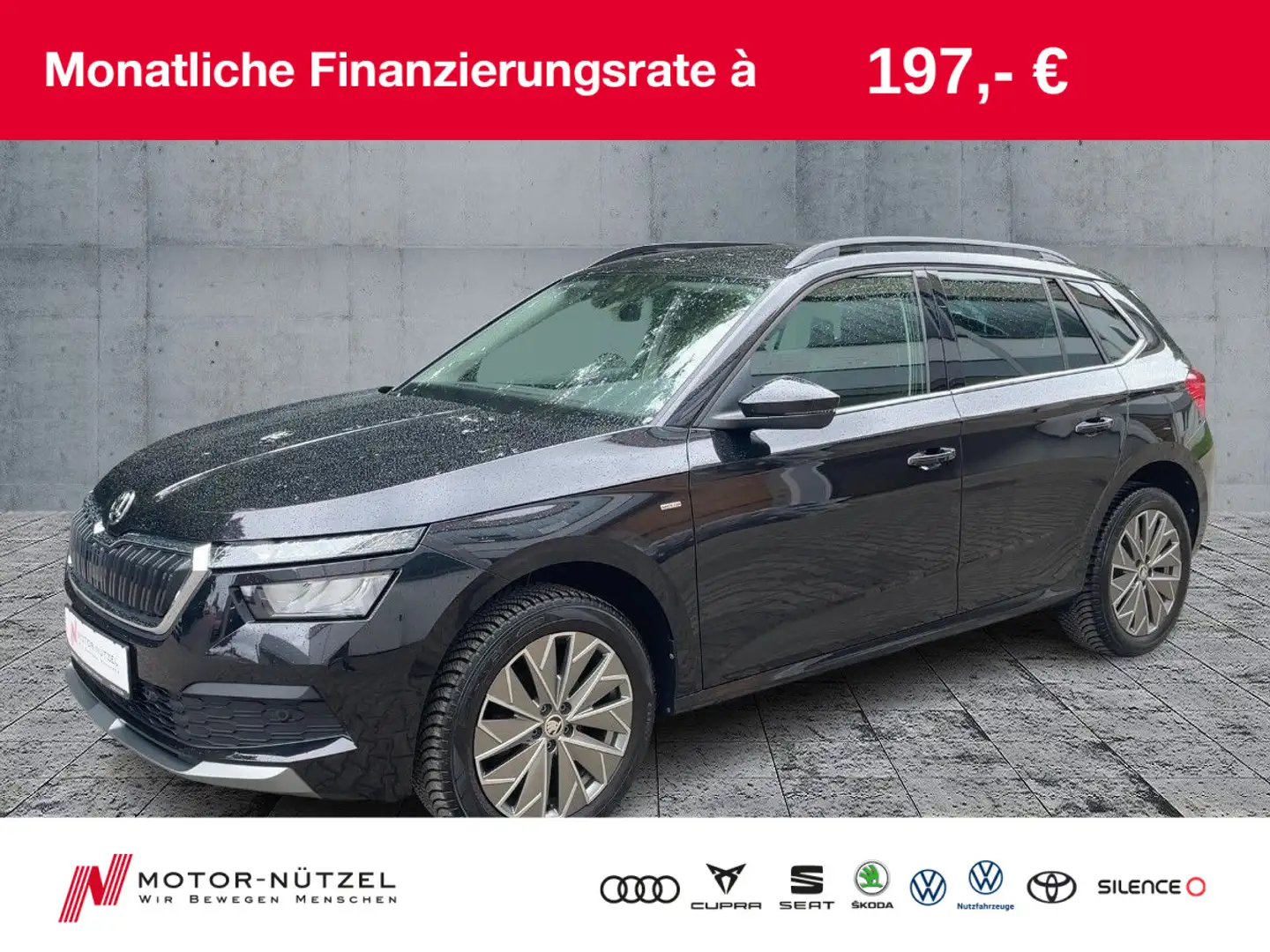 Skoda Kamiq 1.0 TSI CLEVER 5JG+LED+APP+SHZ+RFK+DAB+GRA Zwart - 1