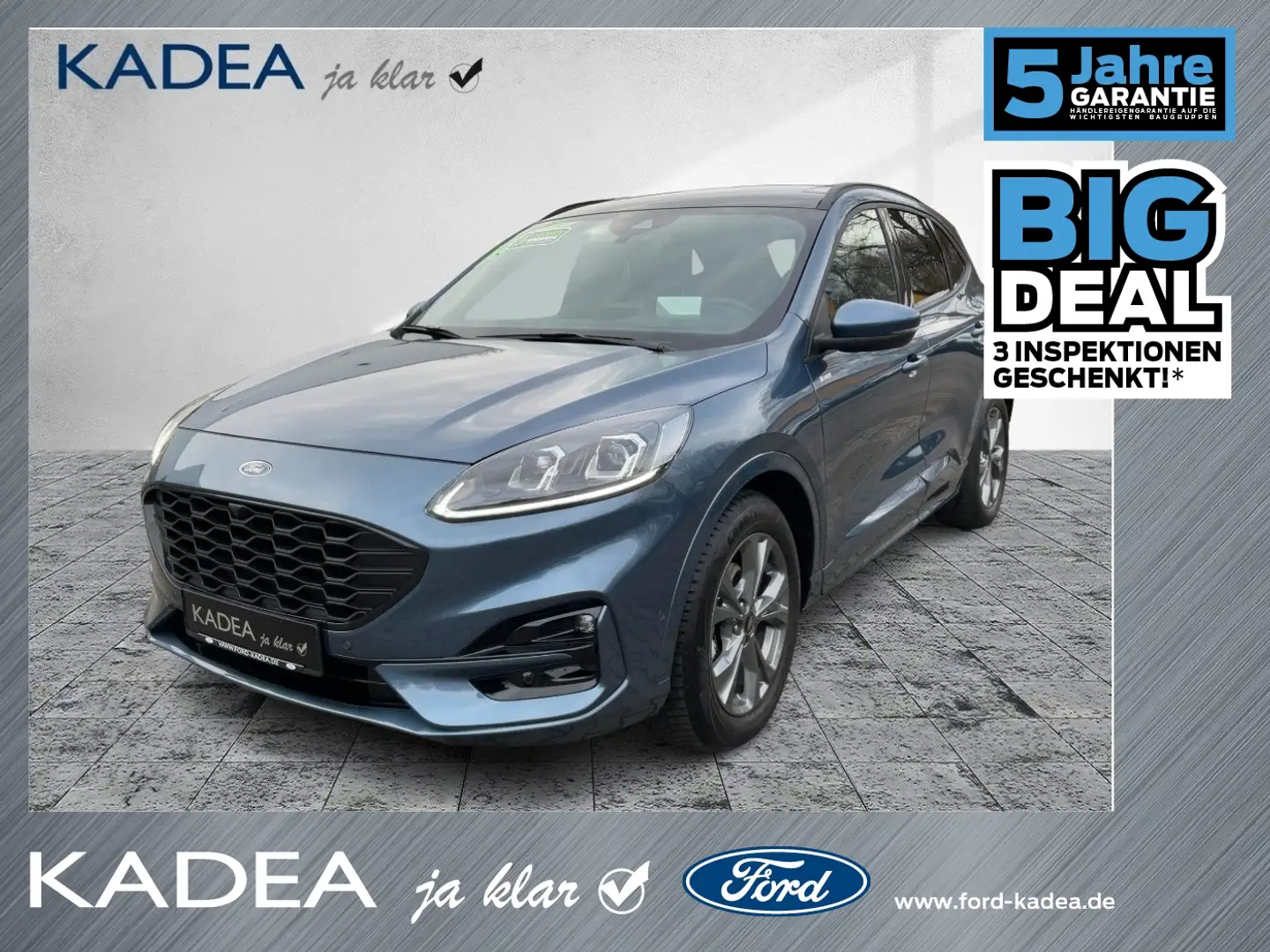 Ford Kuga 1.5 EcoBoost ST-Line X ACC+AHK+LED+Navi+KAM Blau - 1