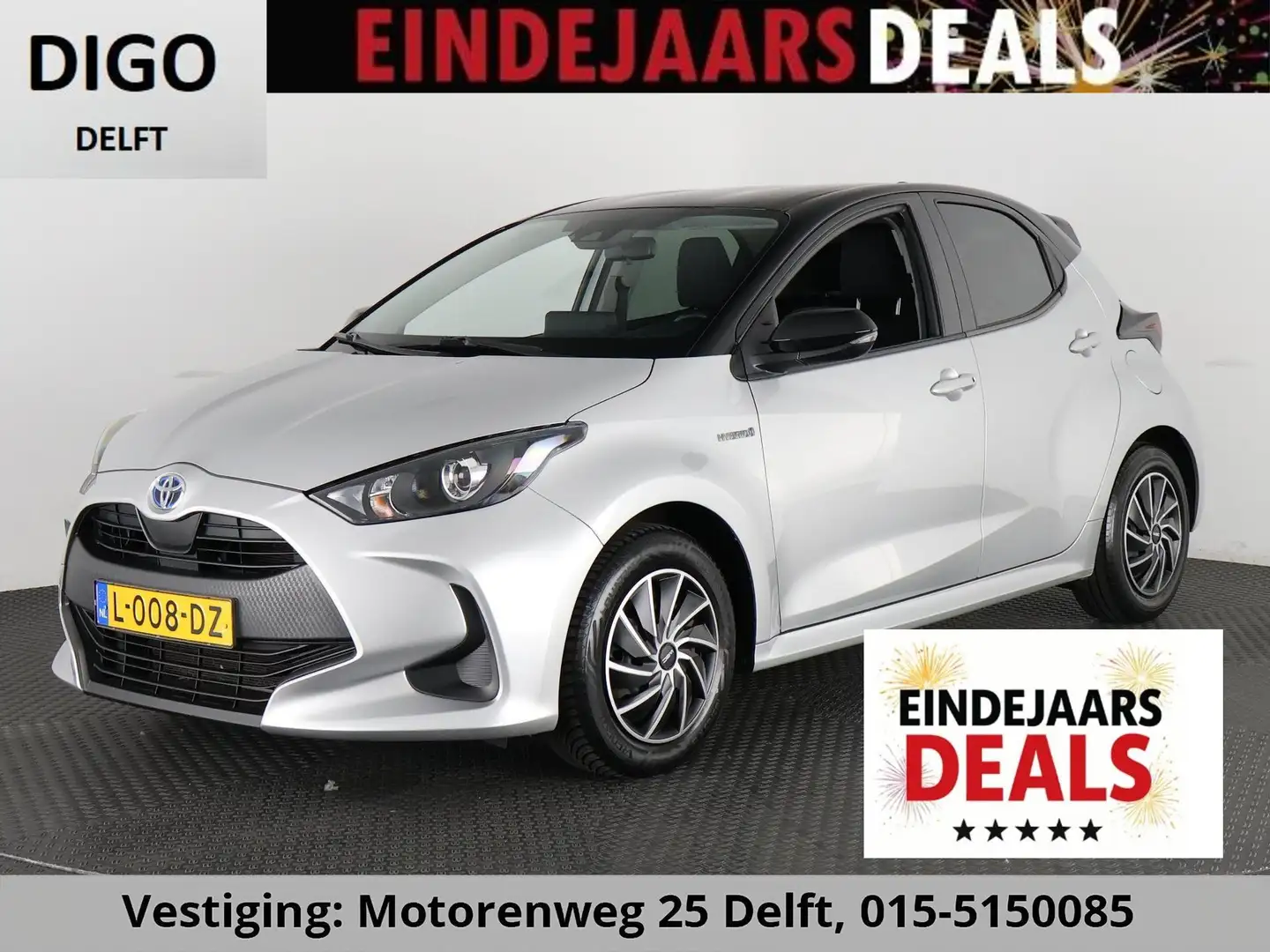 Toyota Yaris 1.5 HYBRID BI-TONE SILVERLINE AUTOMAAT CLOUD NAVI Grijs - 1