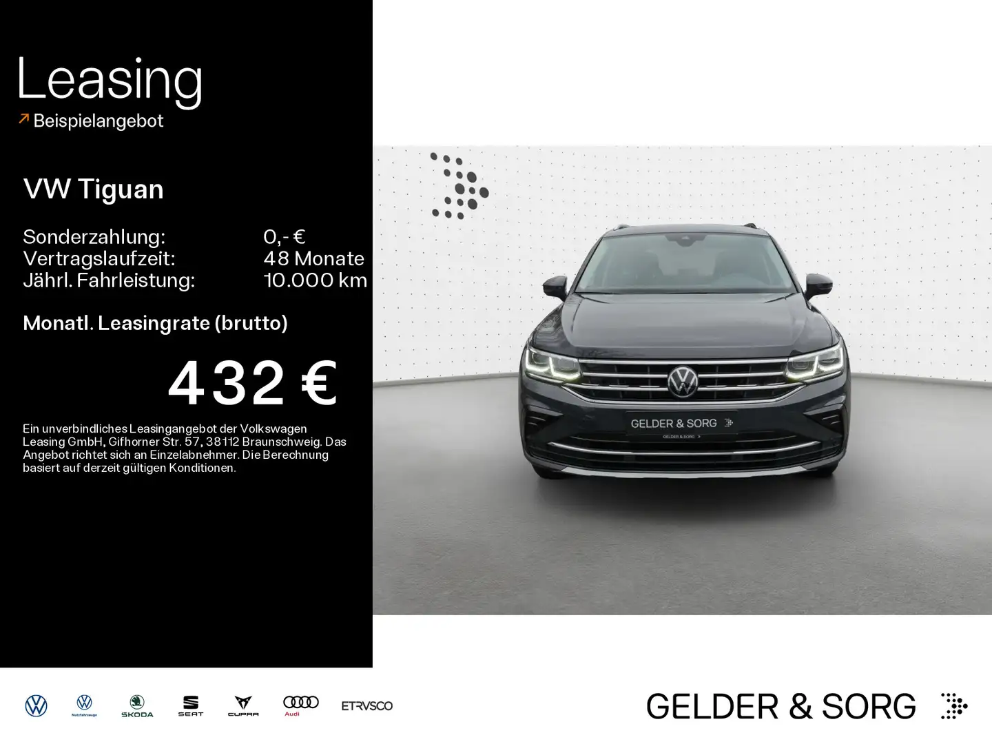 Volkswagen Tiguan Elegance TDI 18Z*CarPlay*Matrix*ACC*DAB* Grau - 1