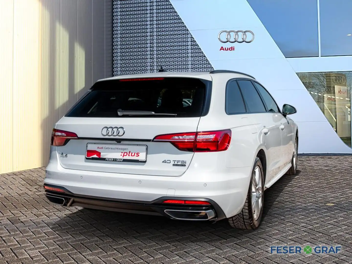 Audi A4 Avant 40 TFSI qu. LED/Leder/Pano/ACC/AHK/Kamera Bianco - 2