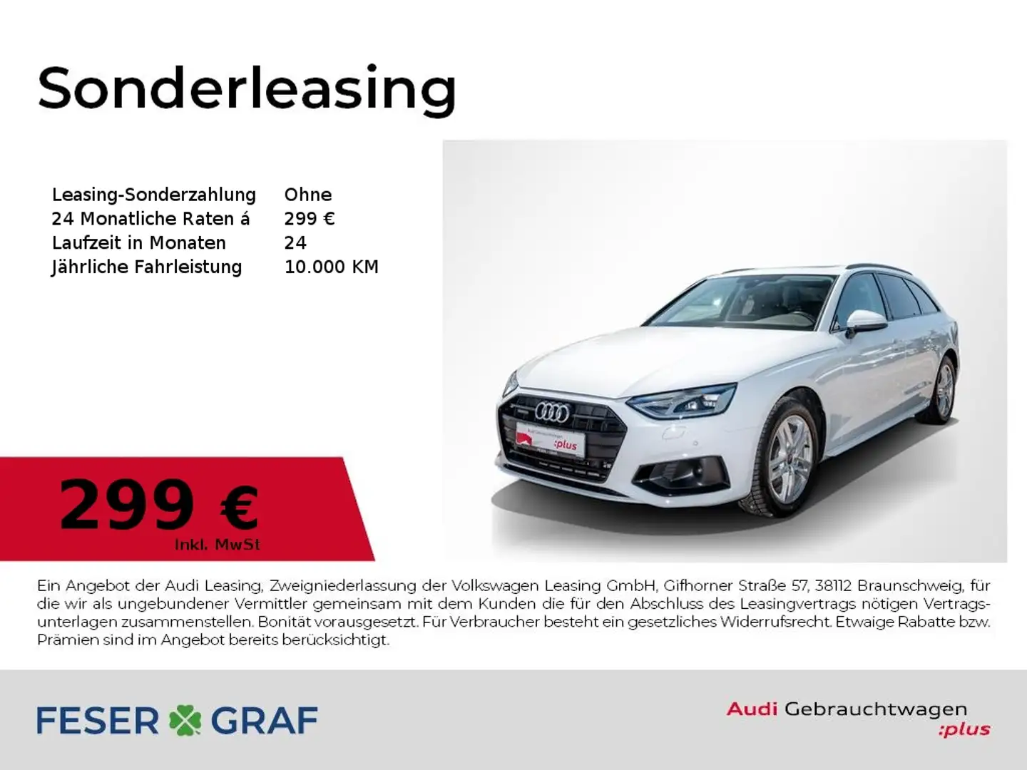 Audi A4 Avant 40 TFSI qu. LED/Leder/Pano/ACC/AHK/Kamera Bianco - 1
