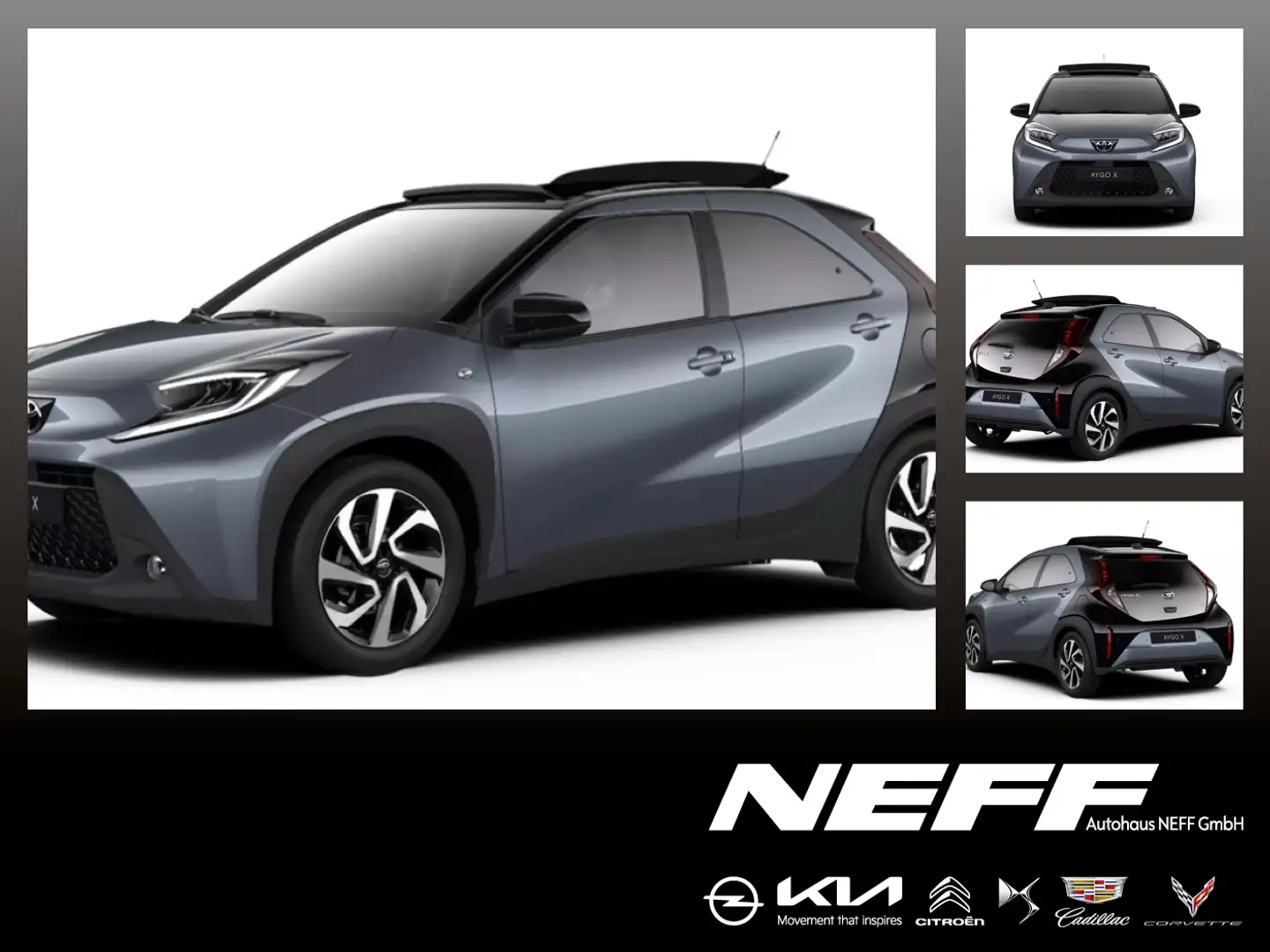 Toyota Aygo X 1.0 Air Teamplayer CABRIO ! SUMMER DEAL! Gri - 1