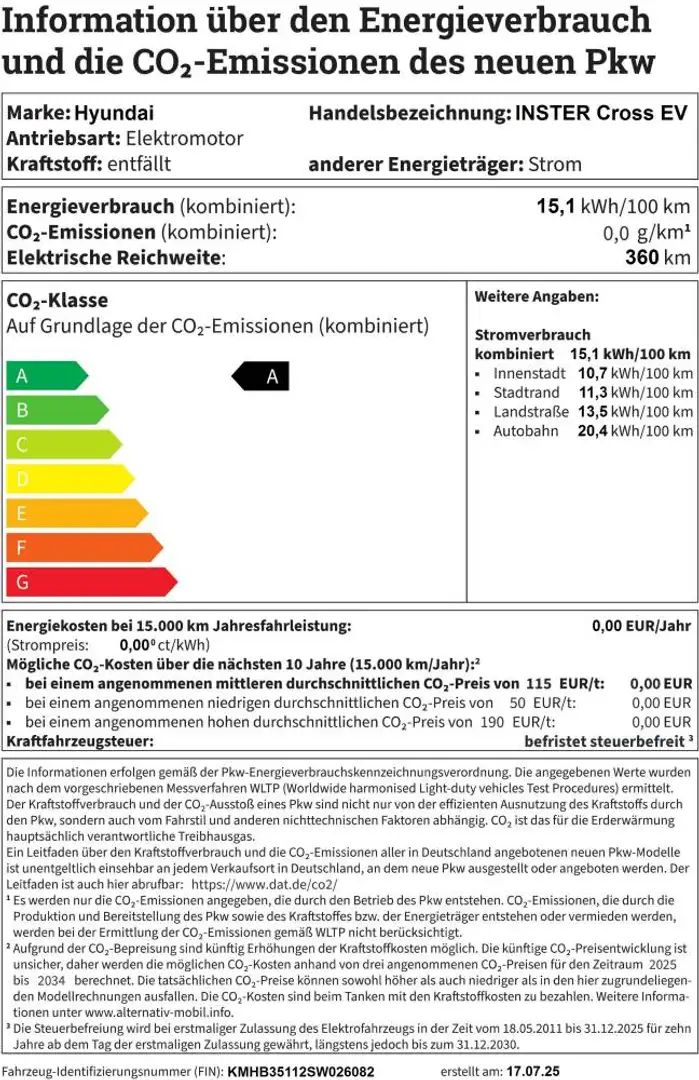 Hyundai Inster INSTER Cross EV MY25 49 kWh Effizienz-P|Assistenz- siva - 2