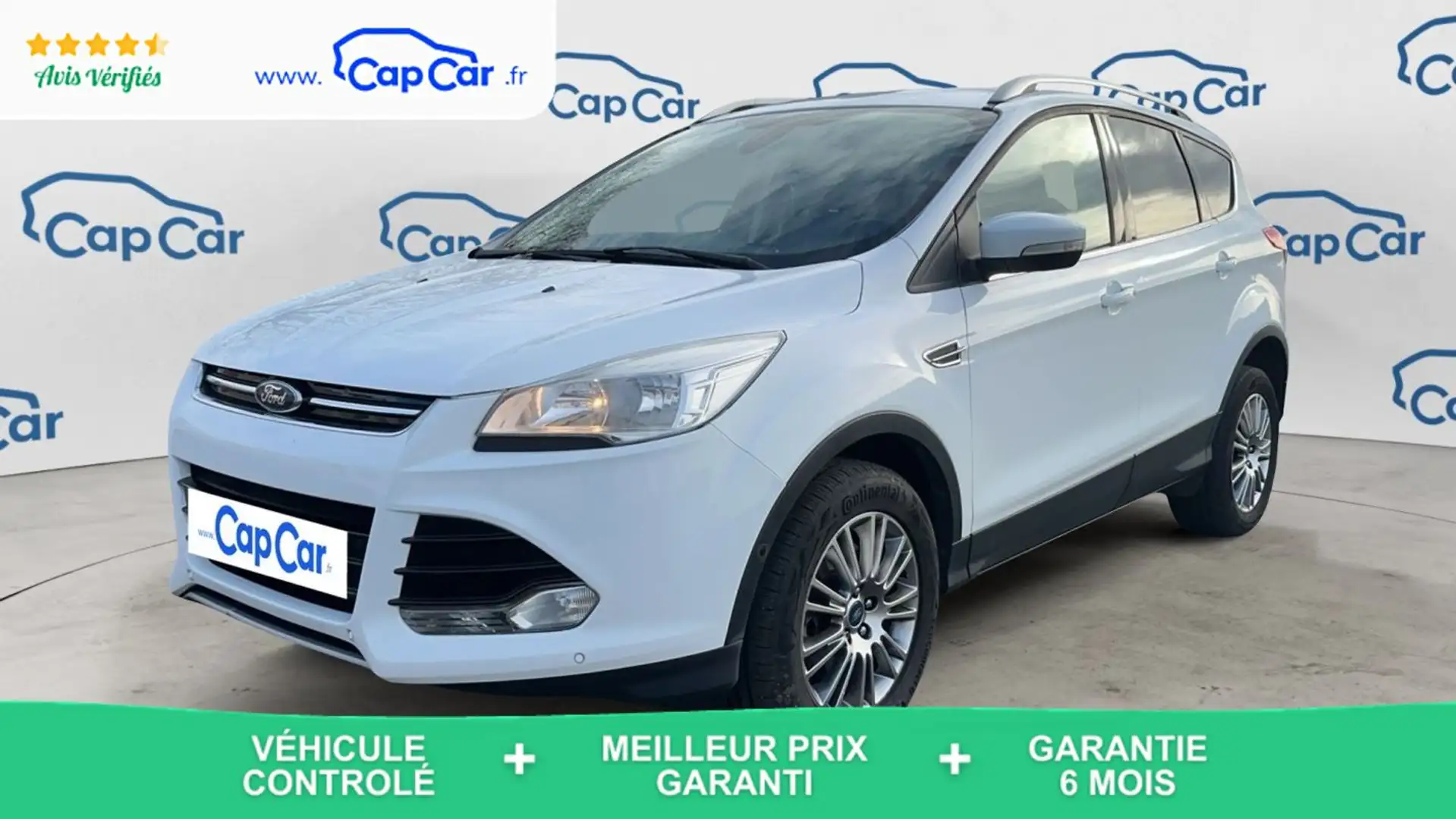 Ford Kuga 2 TDCi 140 BVA6 Titanium - Automatique Blanc - 1