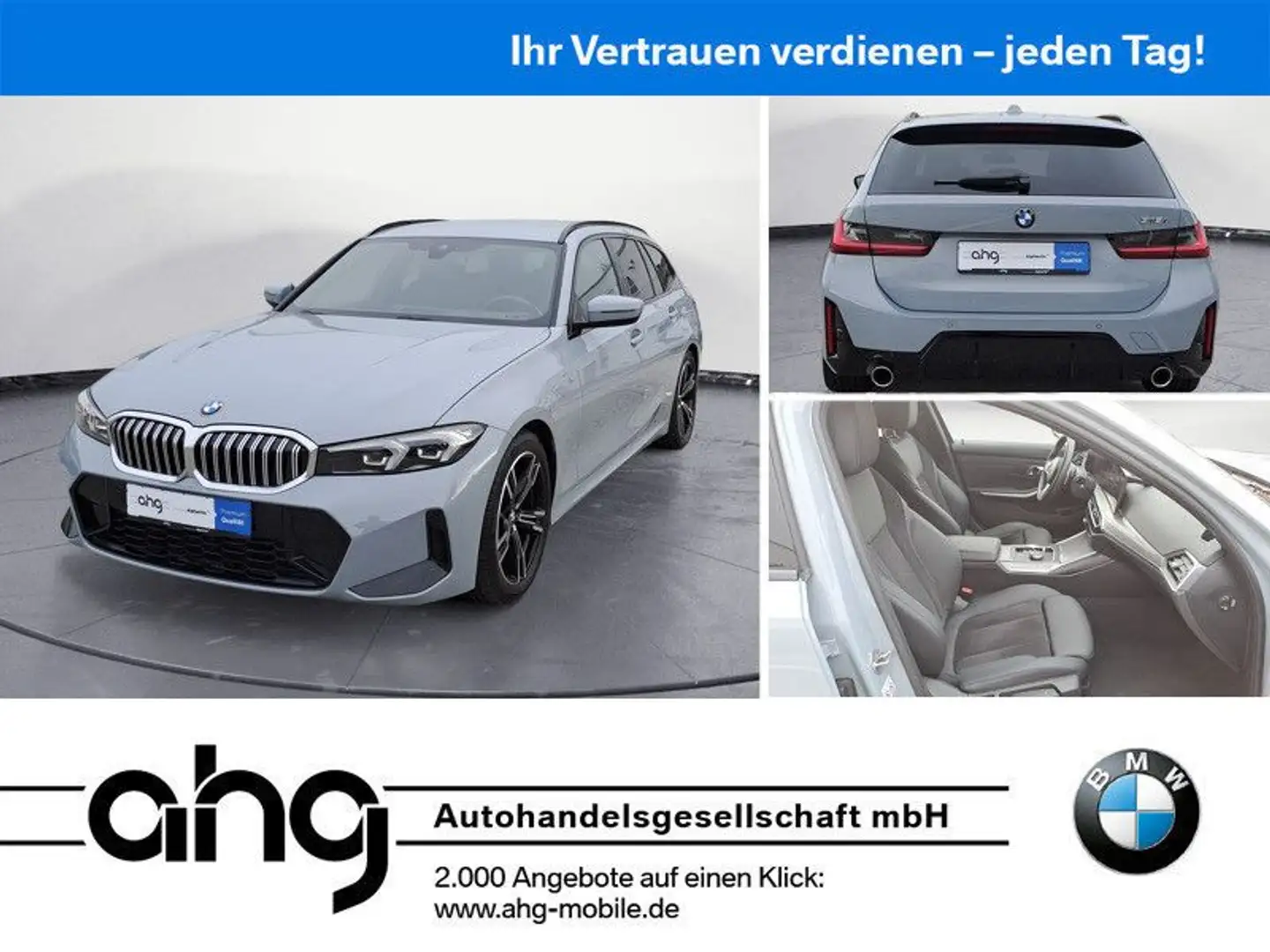BMW 318 i Touring Auto M Sportpaket Klimaaut. PDC Grau - 1