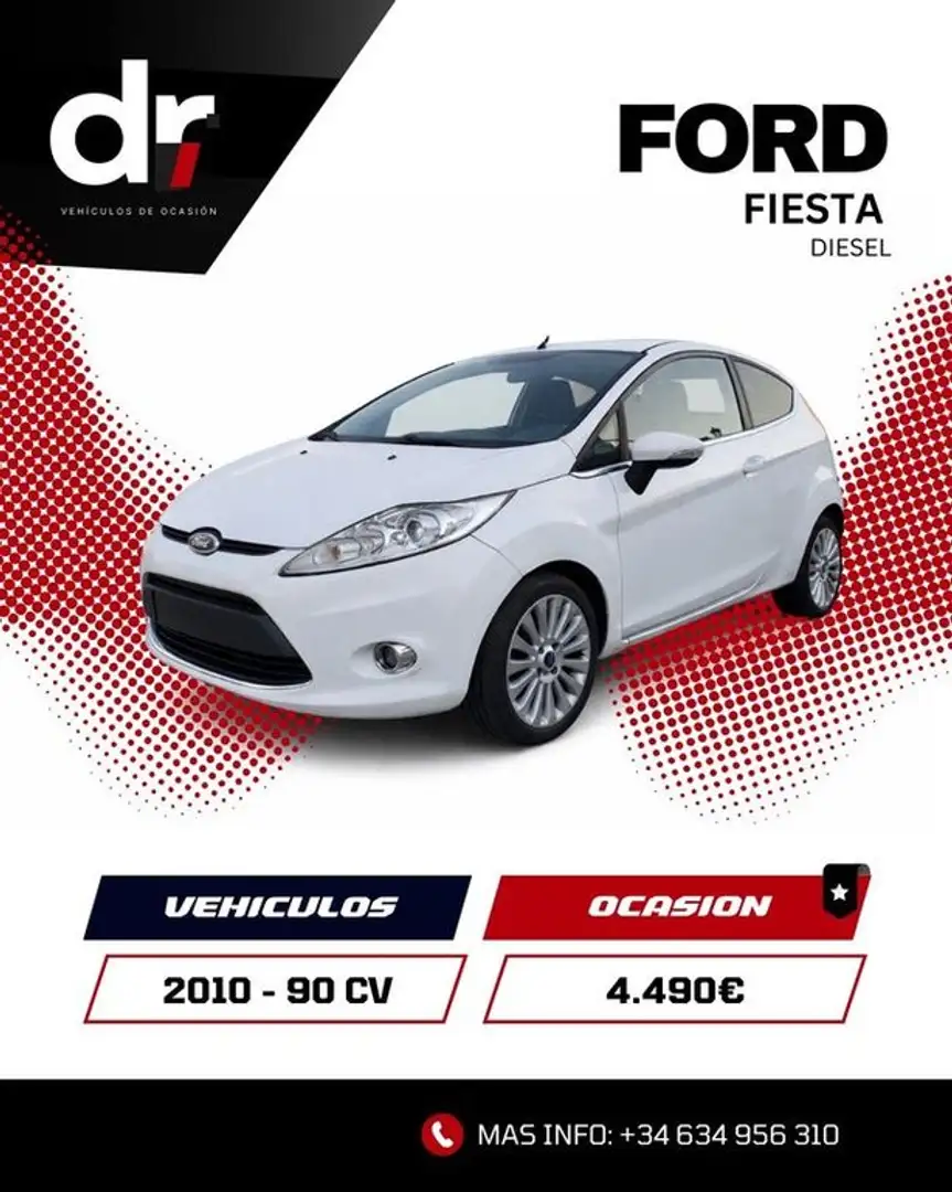 Ford Fiesta 1.6TDCi Titanium Weiß - 1