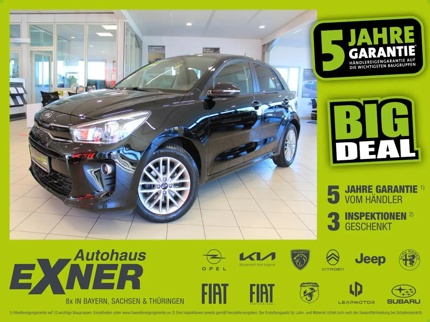 Kia Rio 1.0 T-GDI DREAM TEAM KlimaA+LM+PDC+Sitzheiz Negro - 1