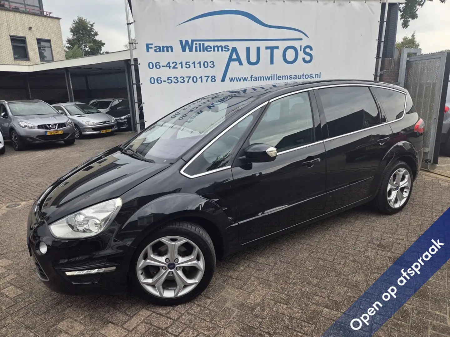 Ford S-Max 1.6 EcoB. Titanium panoramadak leder Zwart - 1