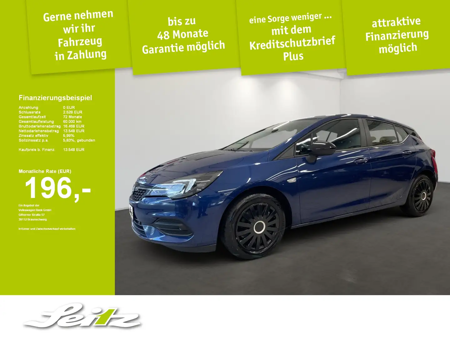 Opel Astra K 1.2 Edition *LED*PARKSENSOR*SITZH* Blu/Azzurro - 1