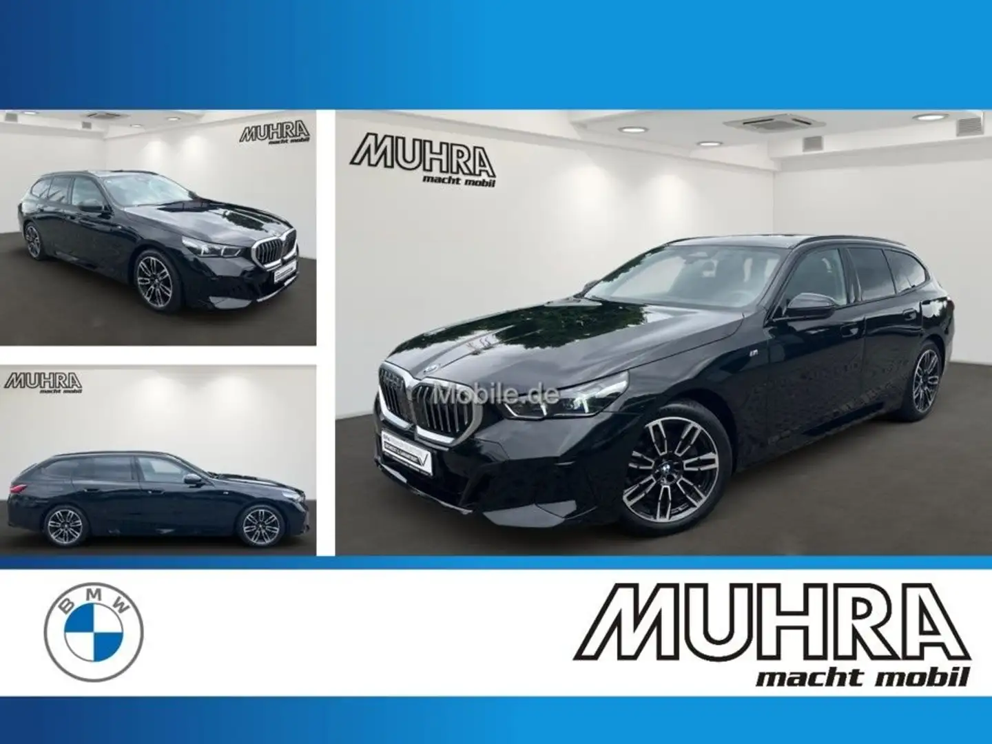 BMW 520 d Touring M Sport Pano AHK HUD Sthzg. DA+ DAB Noir - 1