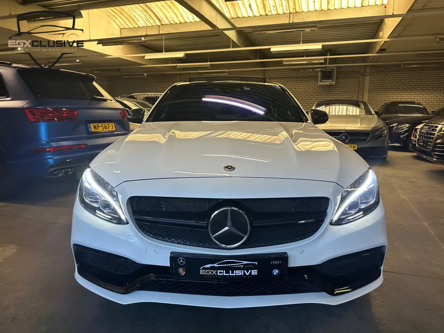 Mercedes-Benz C 63 AMG C63s S 510PK HUD/Burmester/Pano/Parlemoer Biały - 2