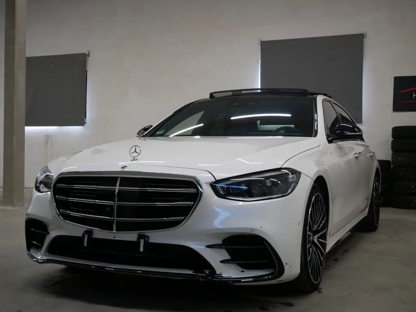 Mercedes-Benz S 400 d 4Matic L AMG LINE NIGHT PANO BRMST VOLL Blanc - 1
