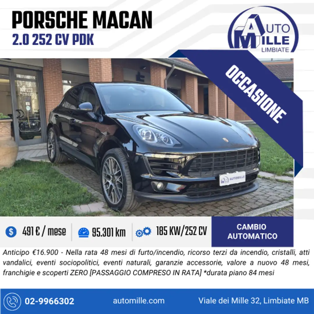 Porsche Macan 2.0 252cv pdk Noir - 1