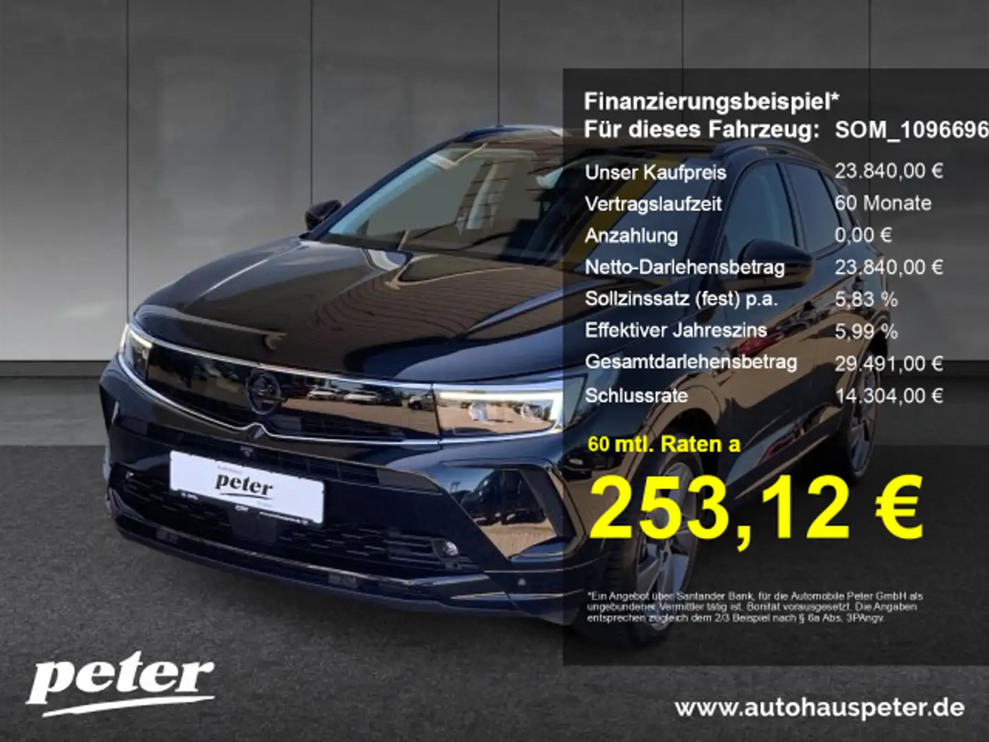 Opel Grandland Grandland 1.2 Turbo GS Line Klimaautomatik Sitzhei Schwarz - 1
