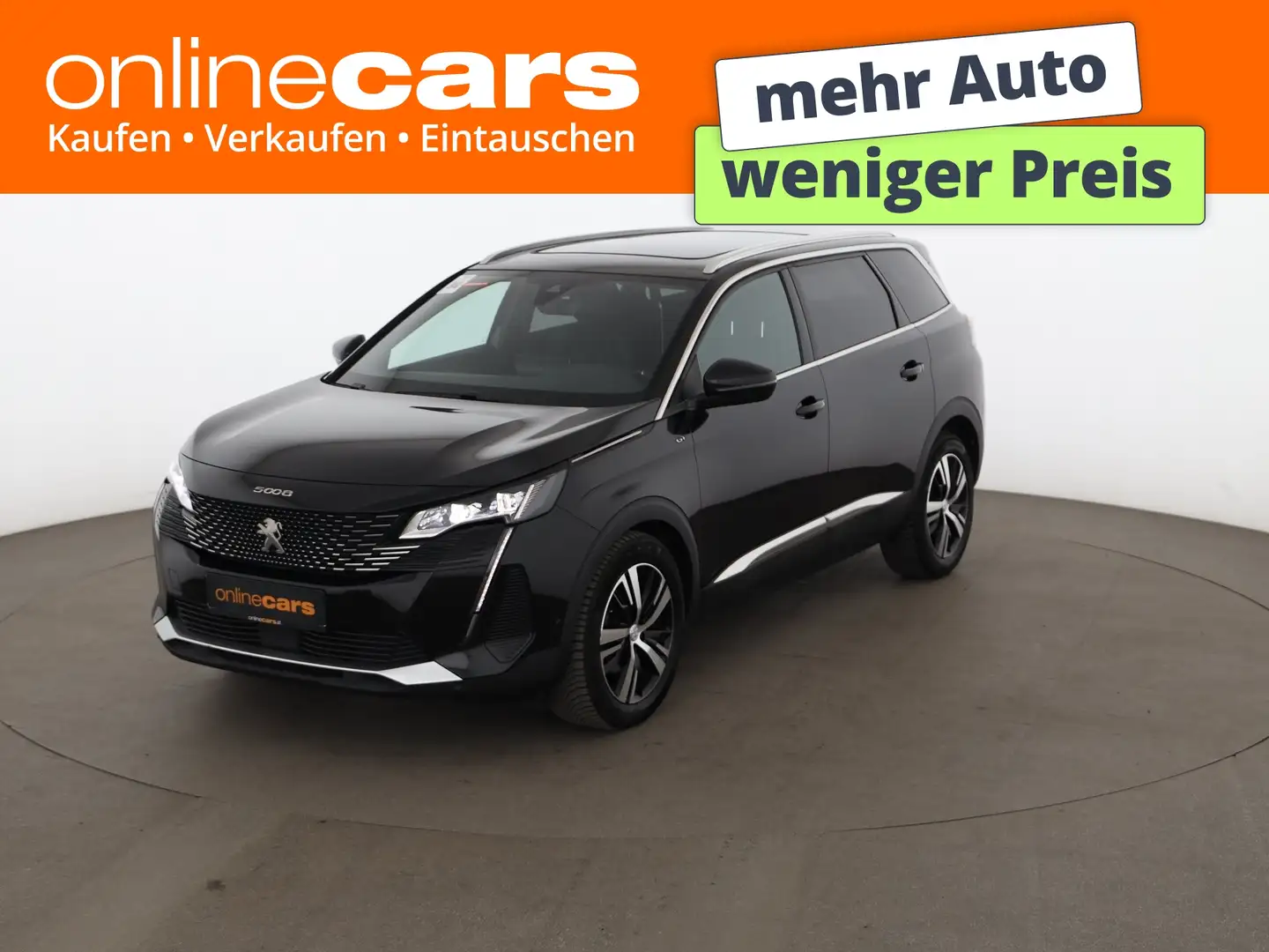 Peugeot 5008 1.5 BlueHDi 130 GT Aut 7-SITZER LED SKY NAVI Schwarz - 1