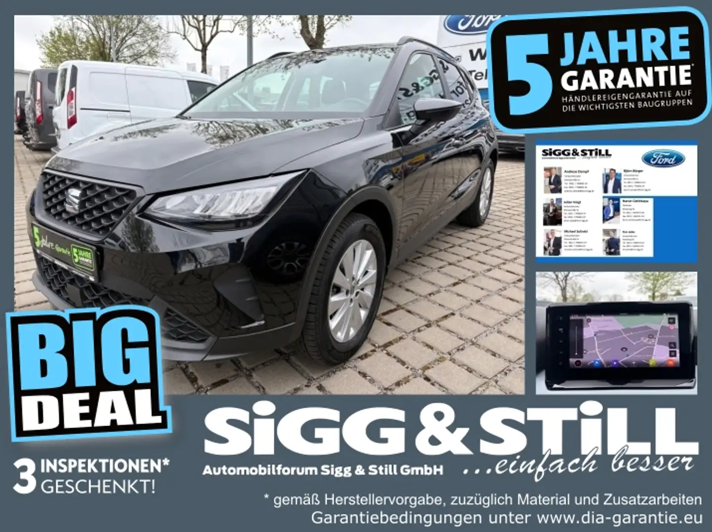 SEAT Arona 1.0 TSI Style LED*NAVI*VIRTUAL*SHZ*PDC*TEMP Schwarz - 1
